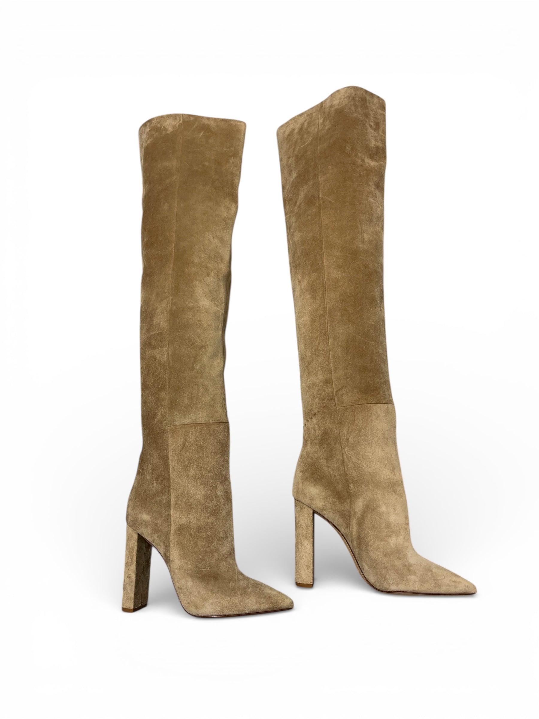 Saint Laurent - Bottes en daim marron T37