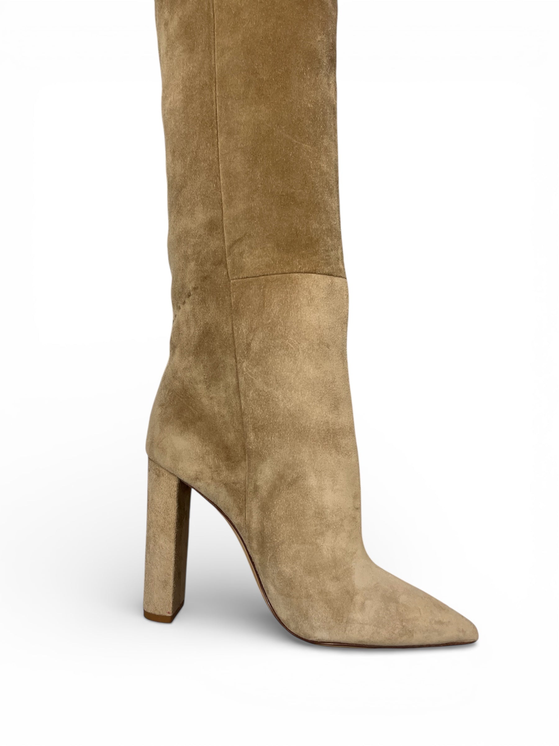 Saint Laurent - Bottes en daim marron T37