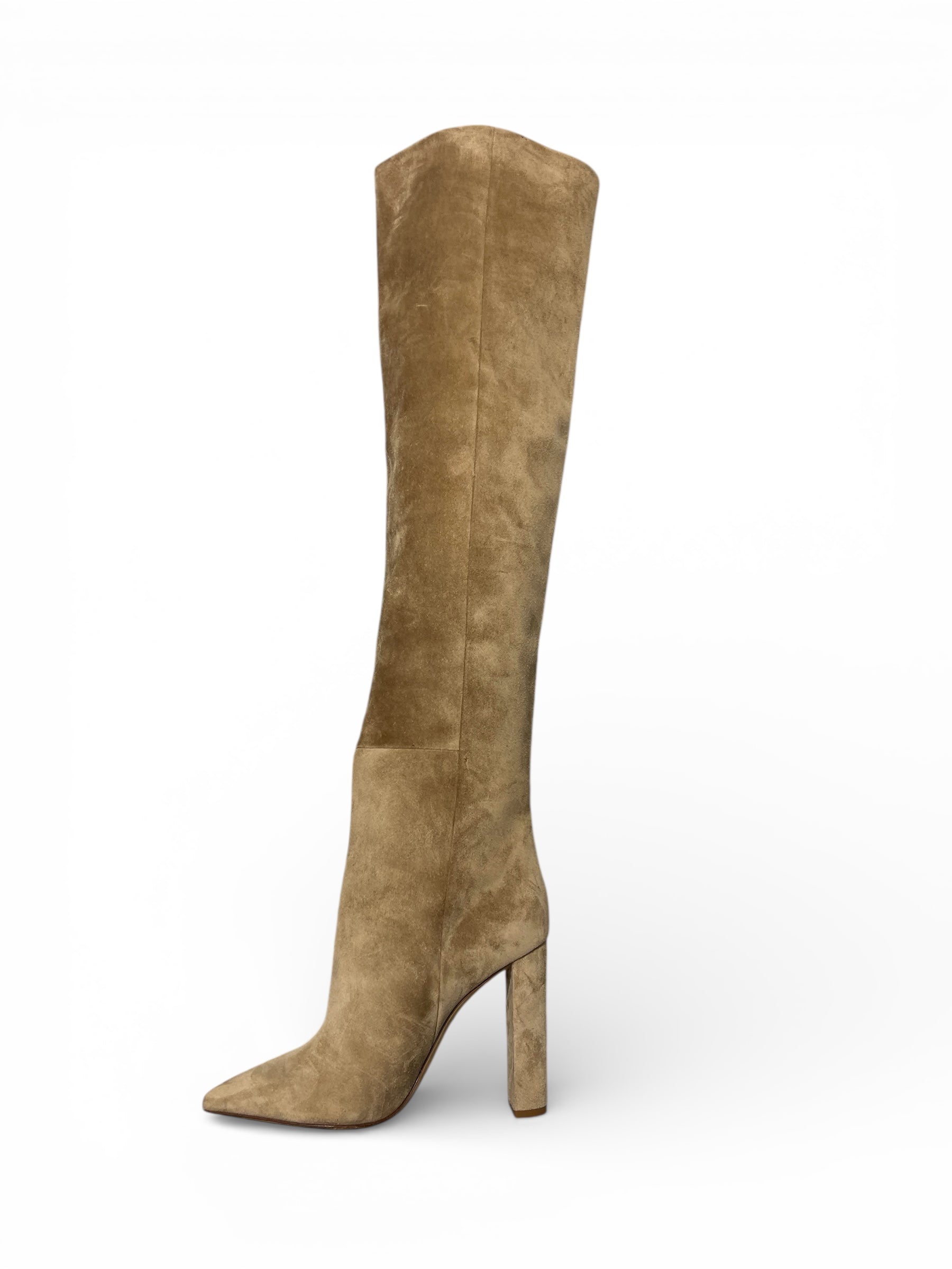Saint Laurent - Bottes en daim marron T37