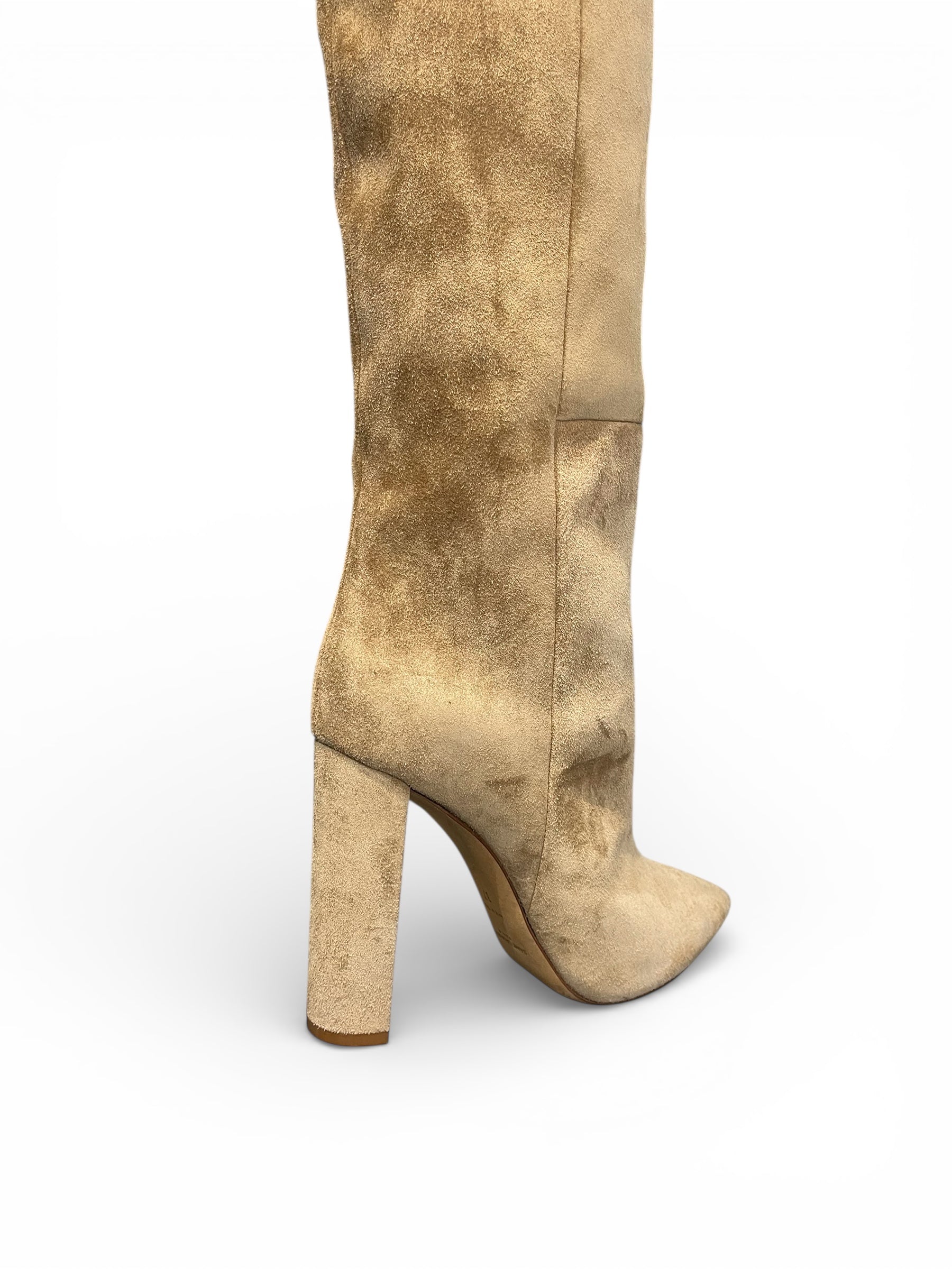 Saint Laurent - Bottes en daim marron T37