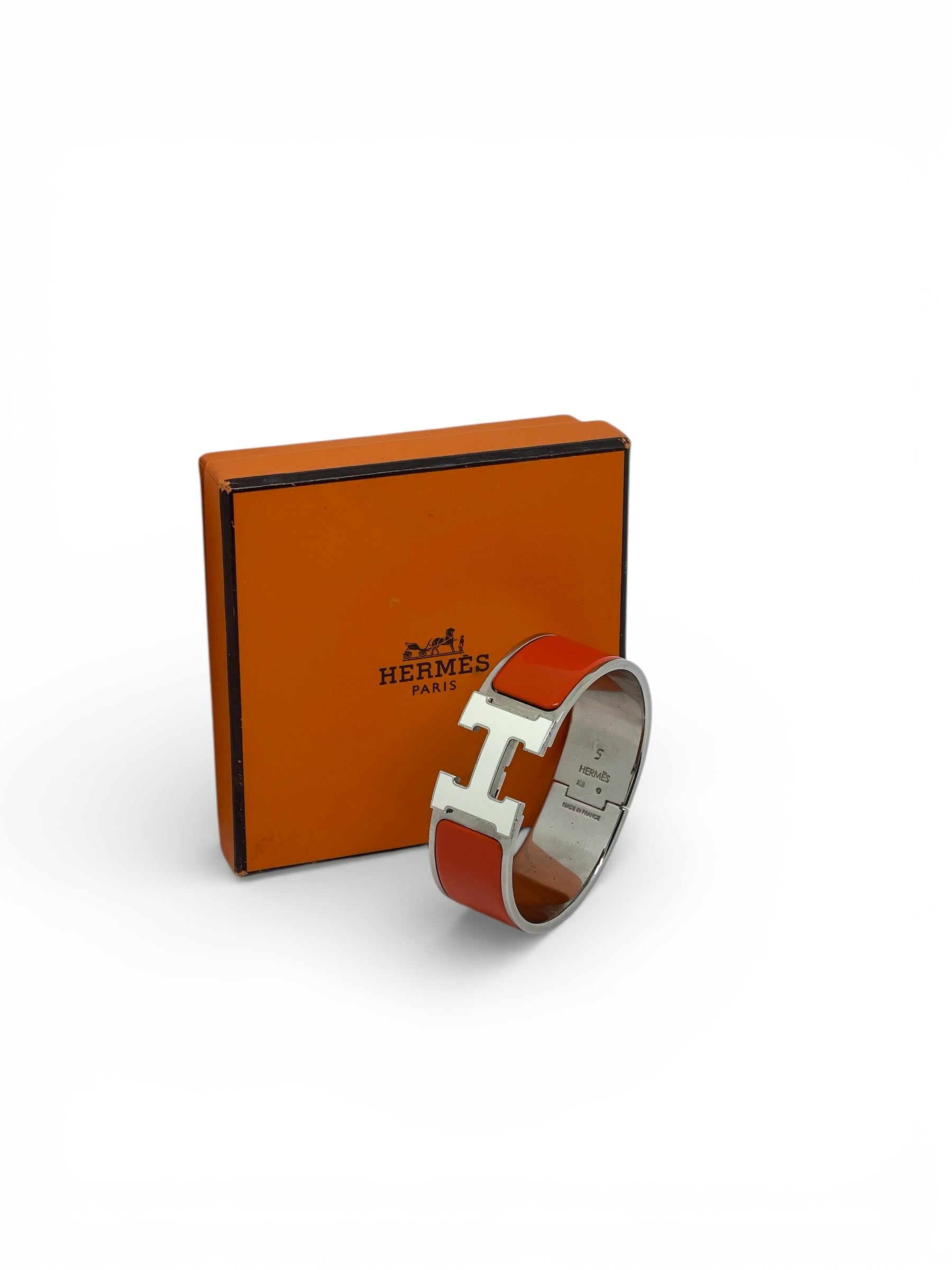 Hermès - Bracelet Clic H orange T2