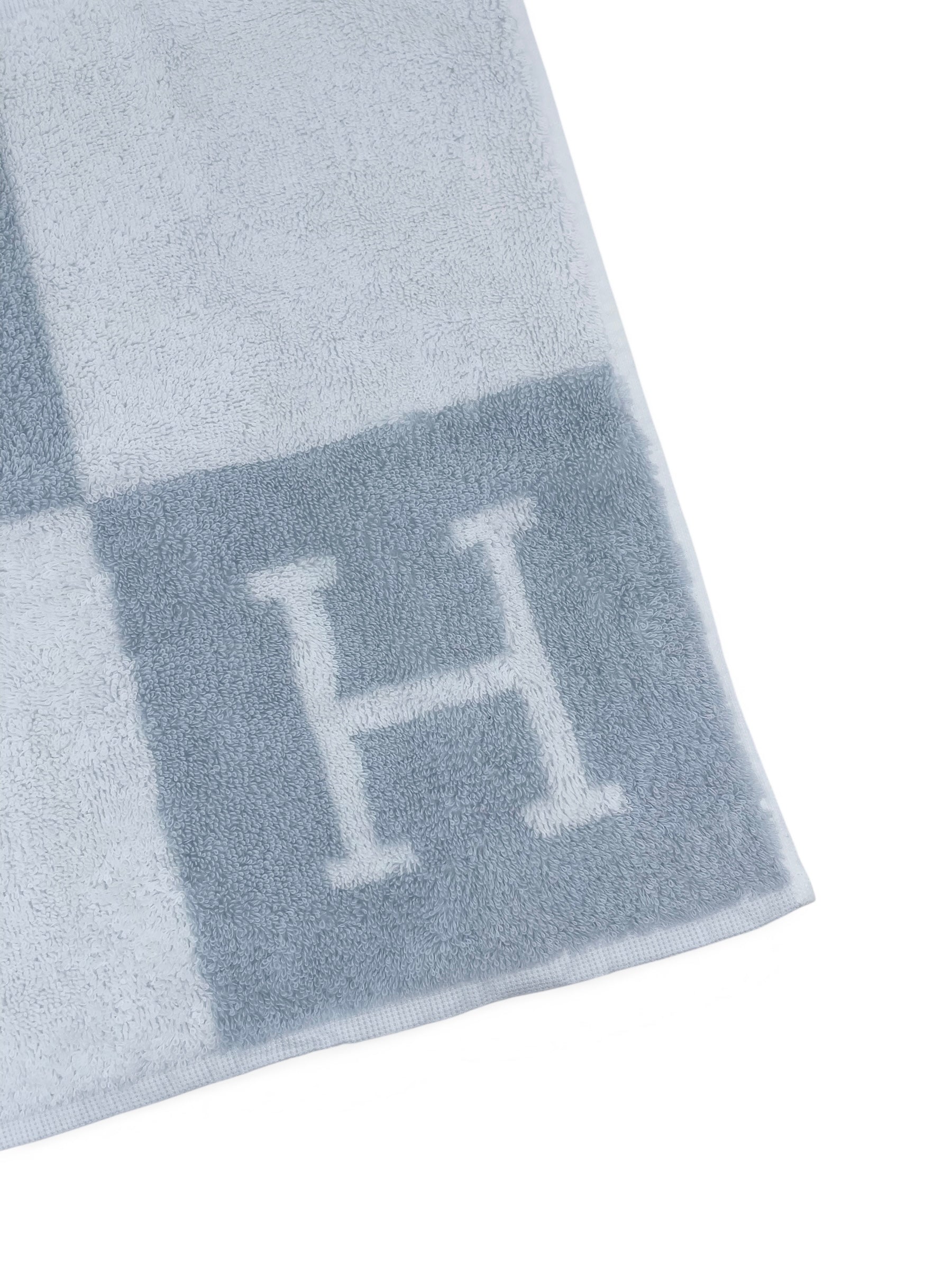 Hermès - Carré de toilette Avalon bleu en coton