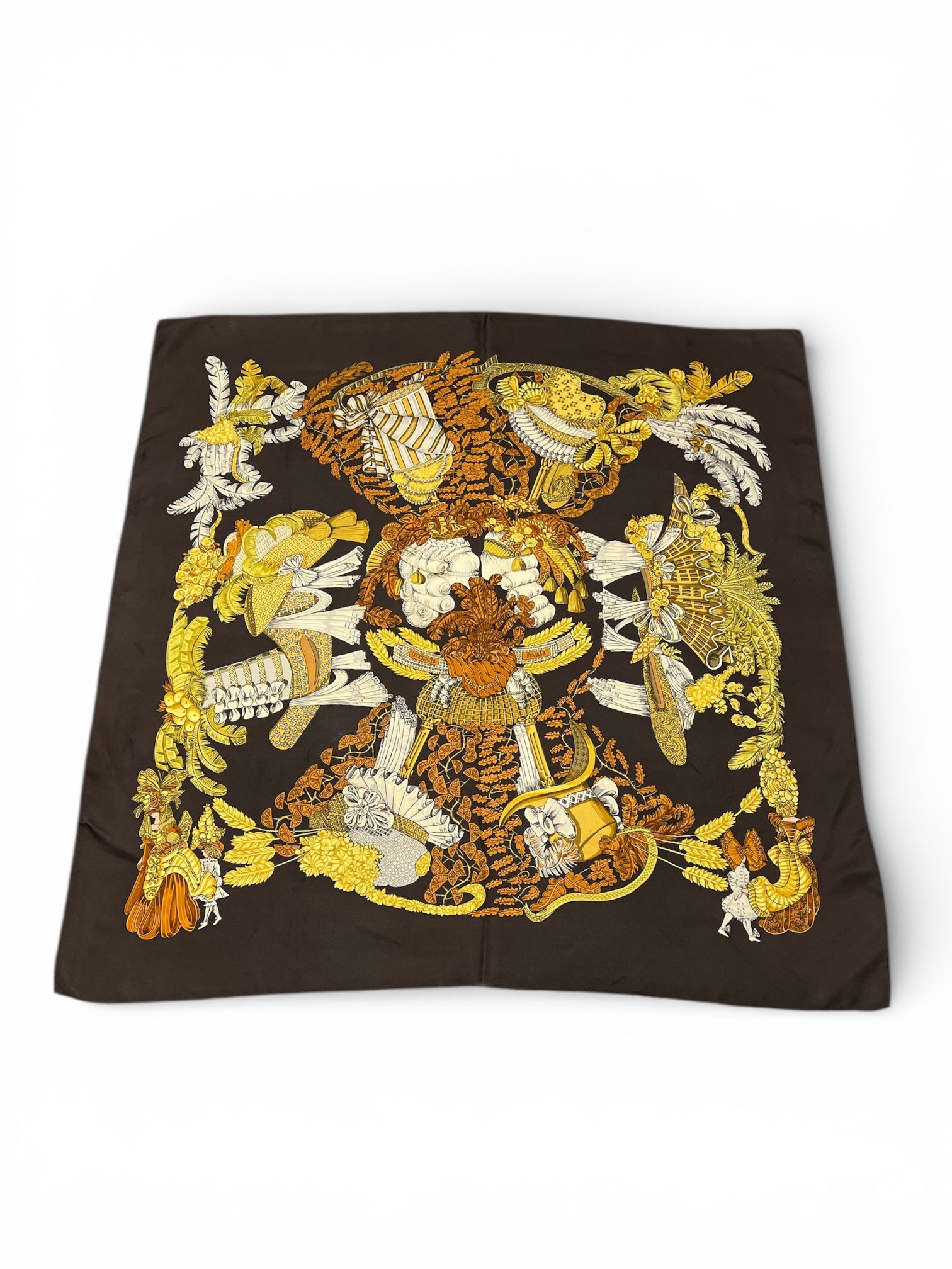 Hermès - Carré 90 « Chapeau ! » marron