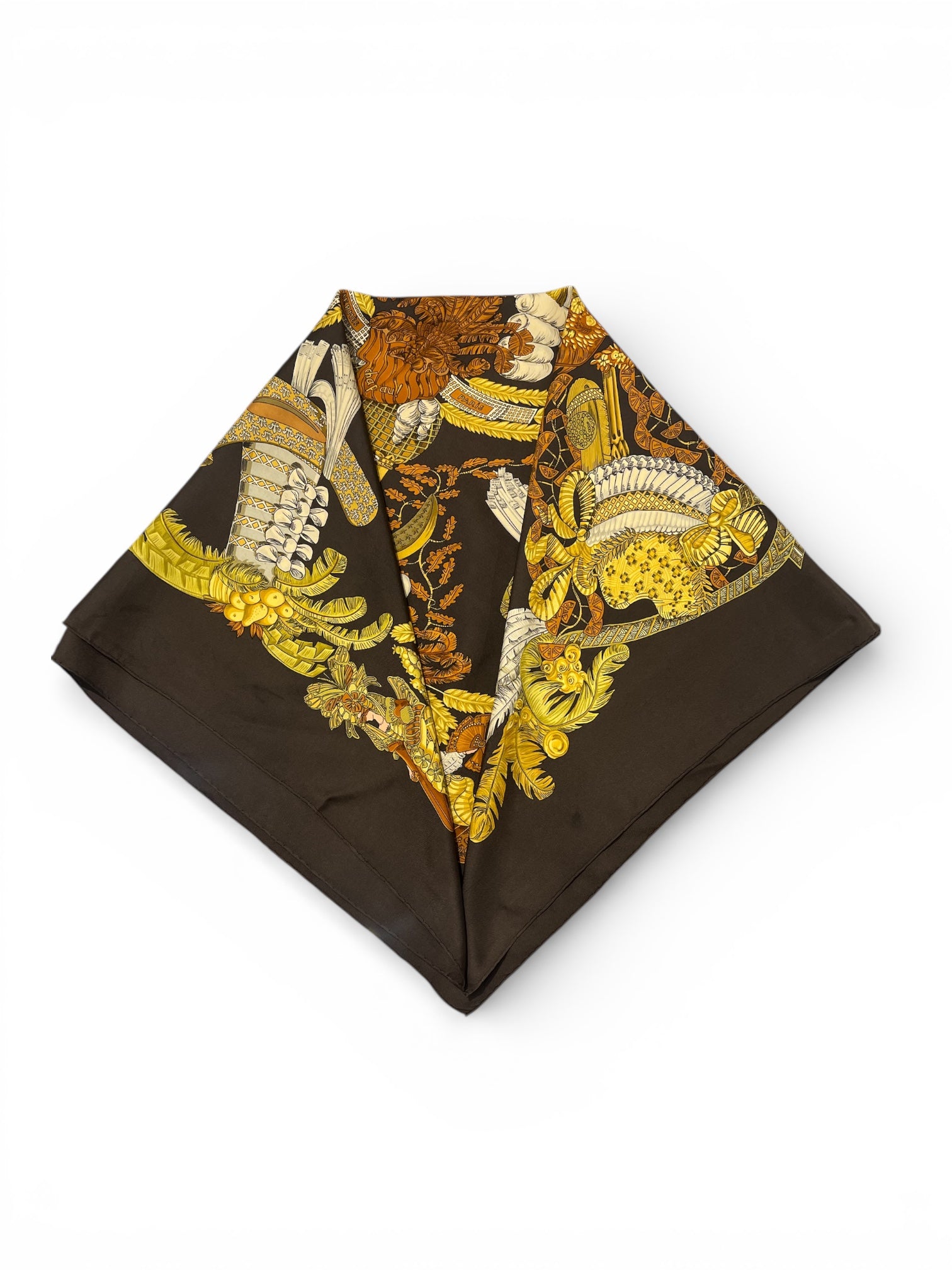 Hermès - Carré 90 « Chapeau ! » marron