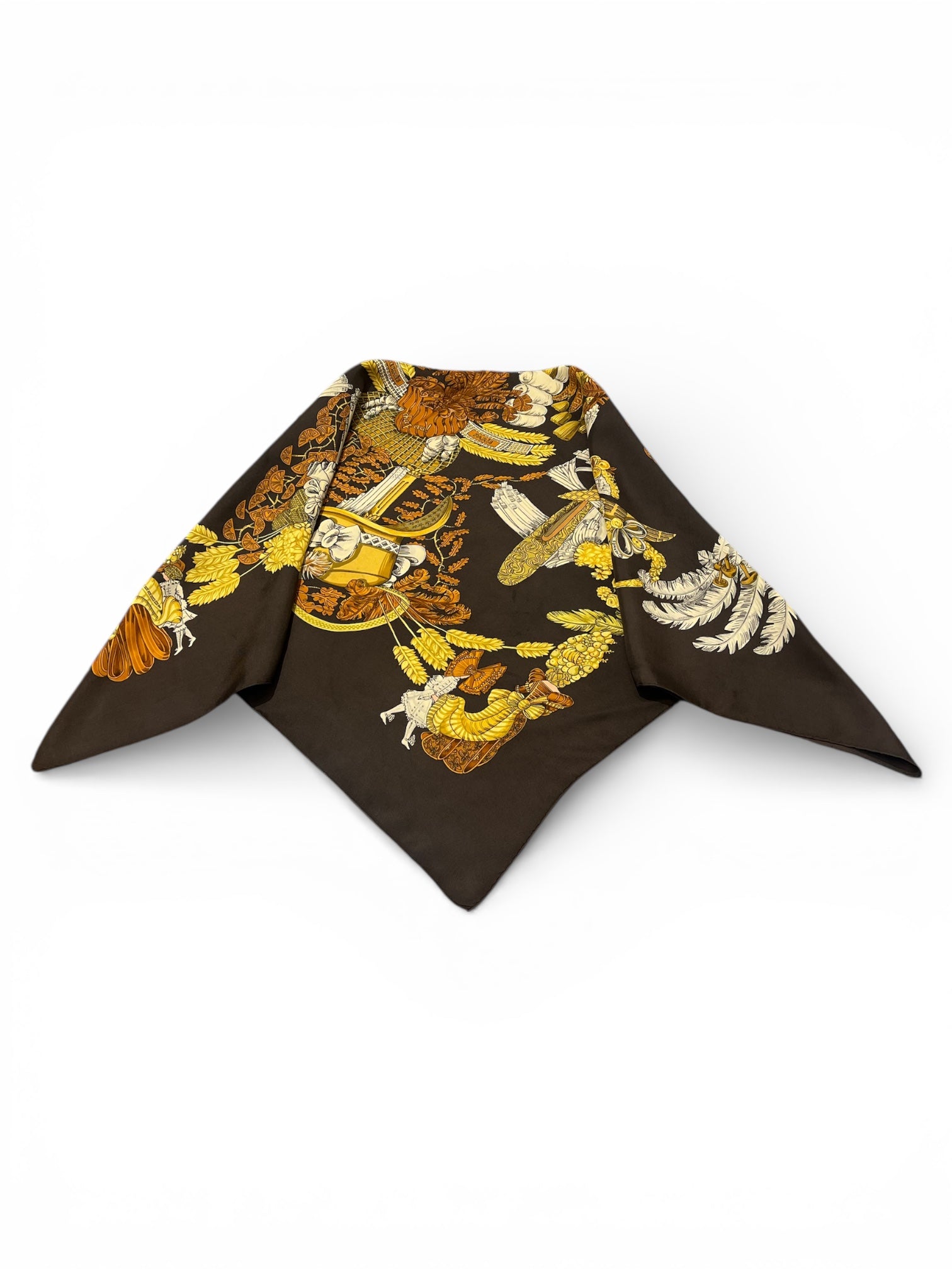 Hermès - Carré 90 « Chapeau ! » marron