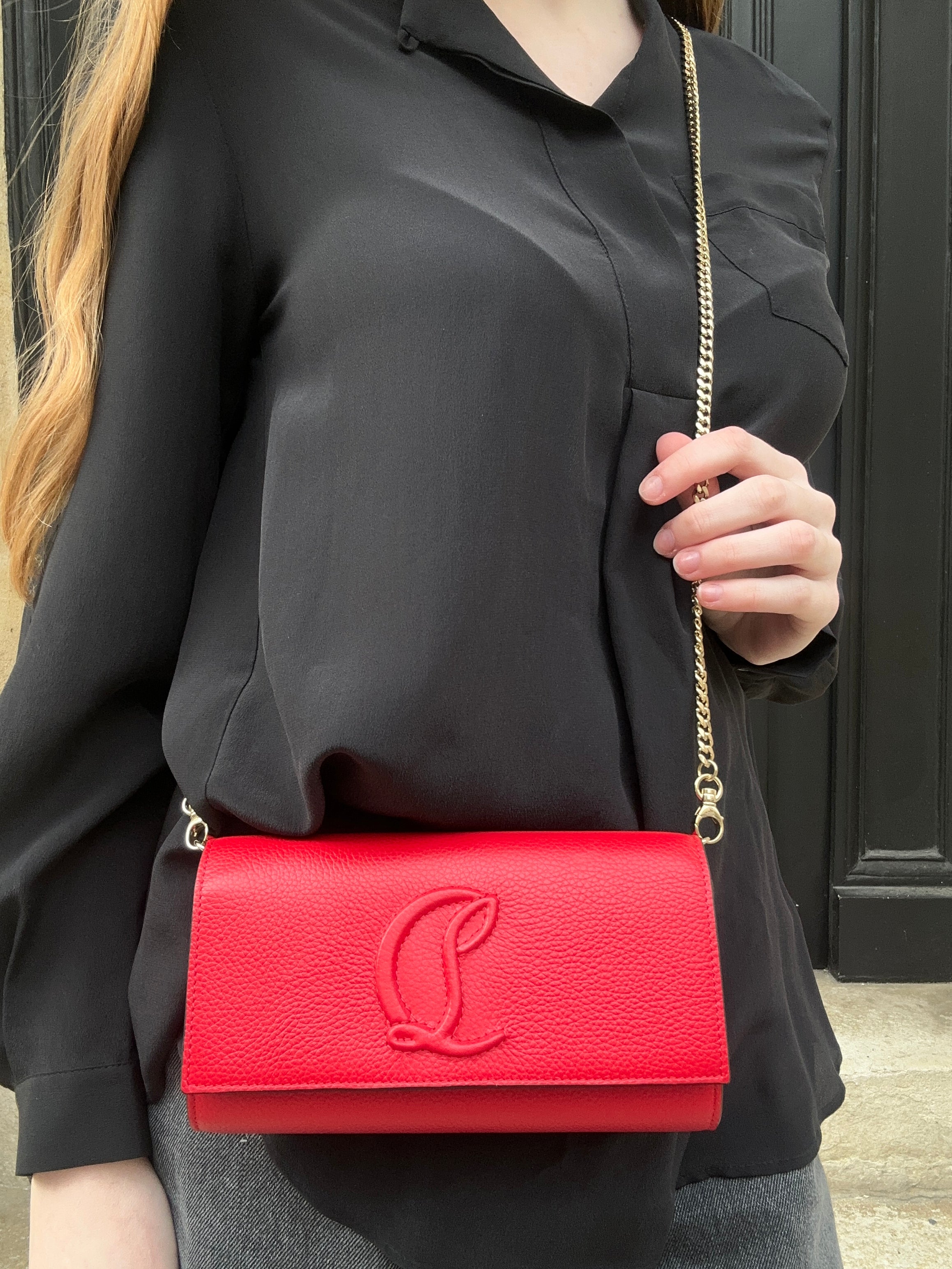Louboutin – rote Paloma-Clutch-Tasche