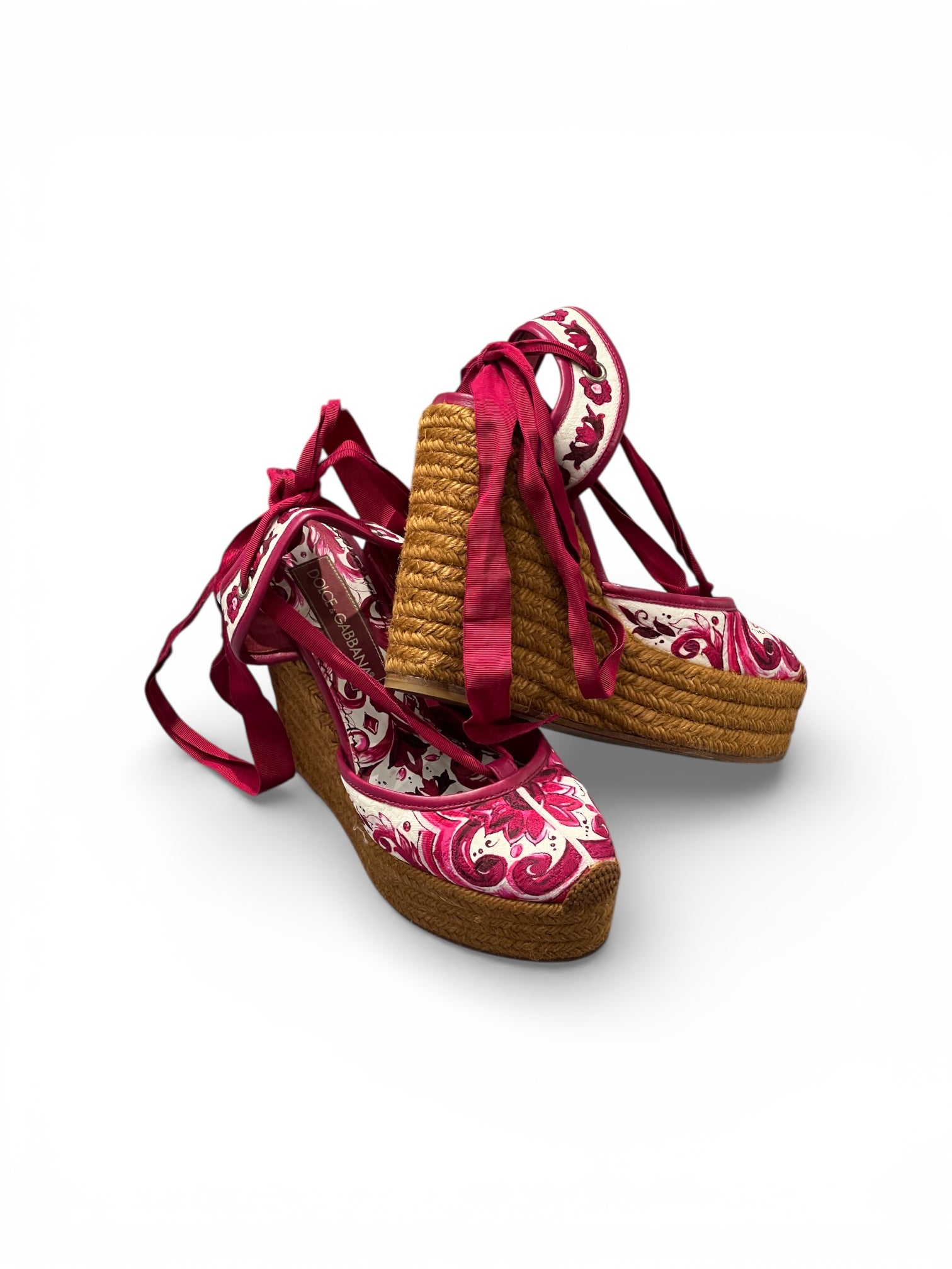 Dolce & Gabbana - Sandales spartiates en toile T37