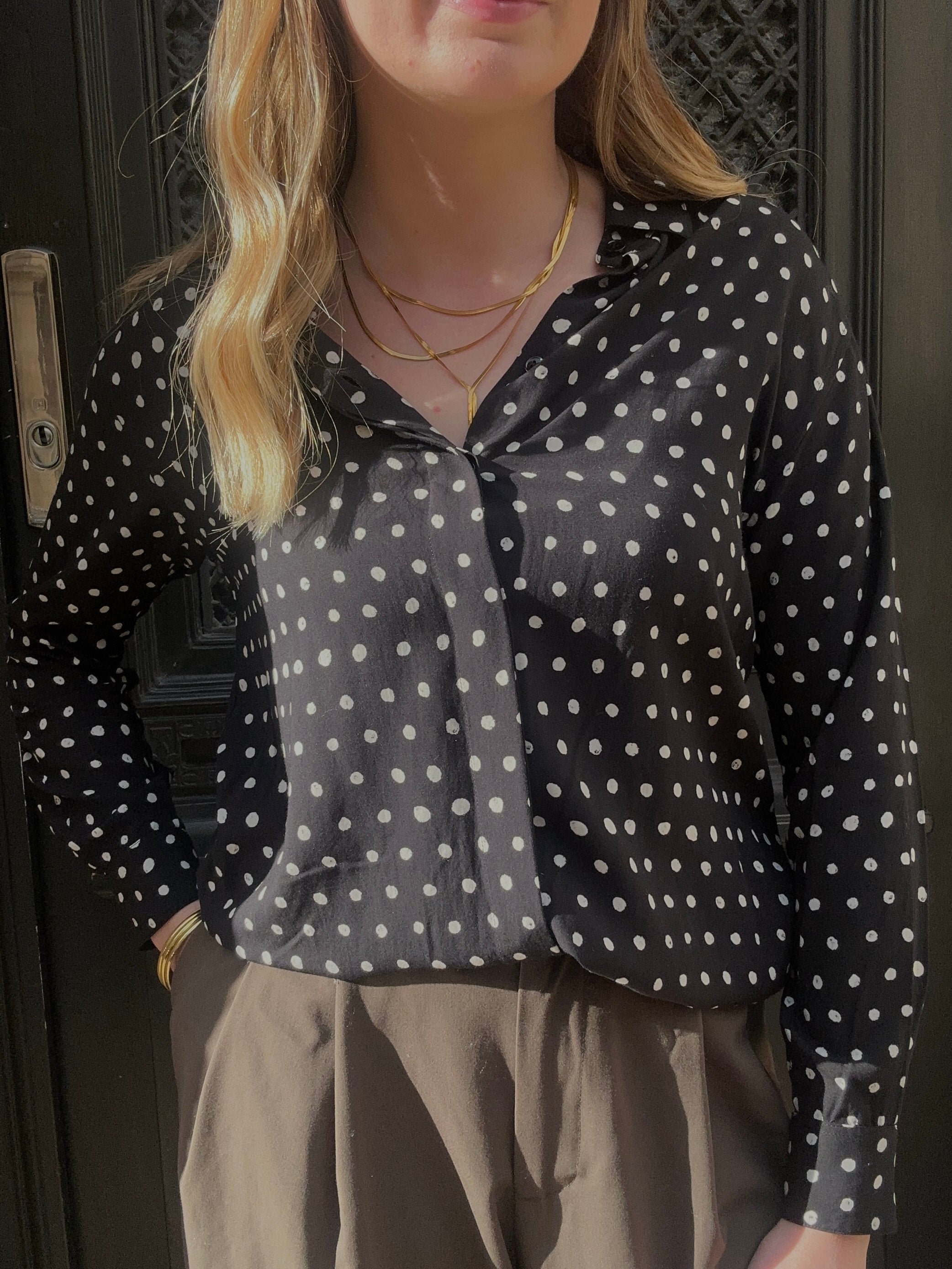 Saint Laurent - Chemisier à pois T36