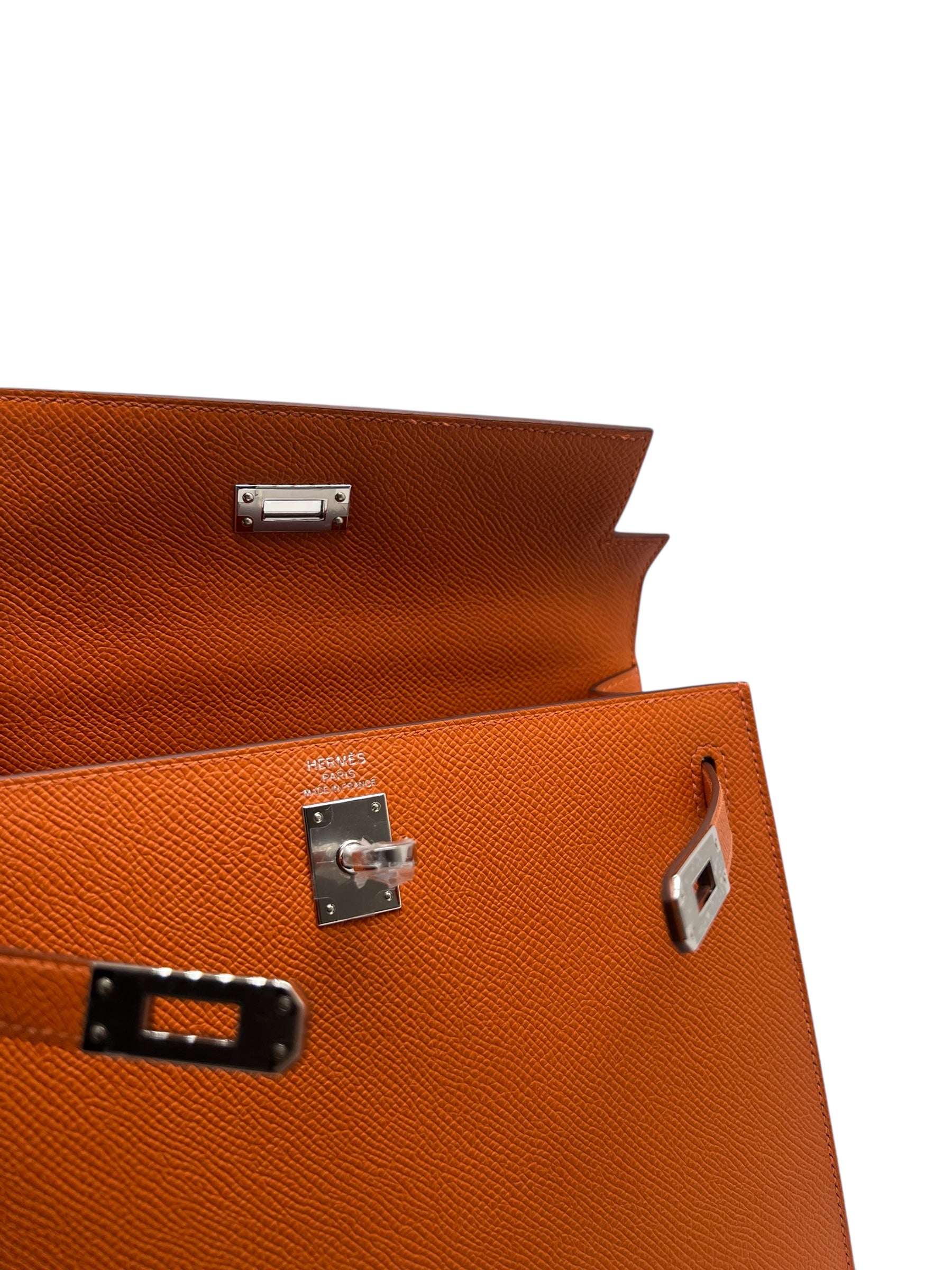Hermès - Sac Kelly II Sellier 25 Veau Epsom 93 orange