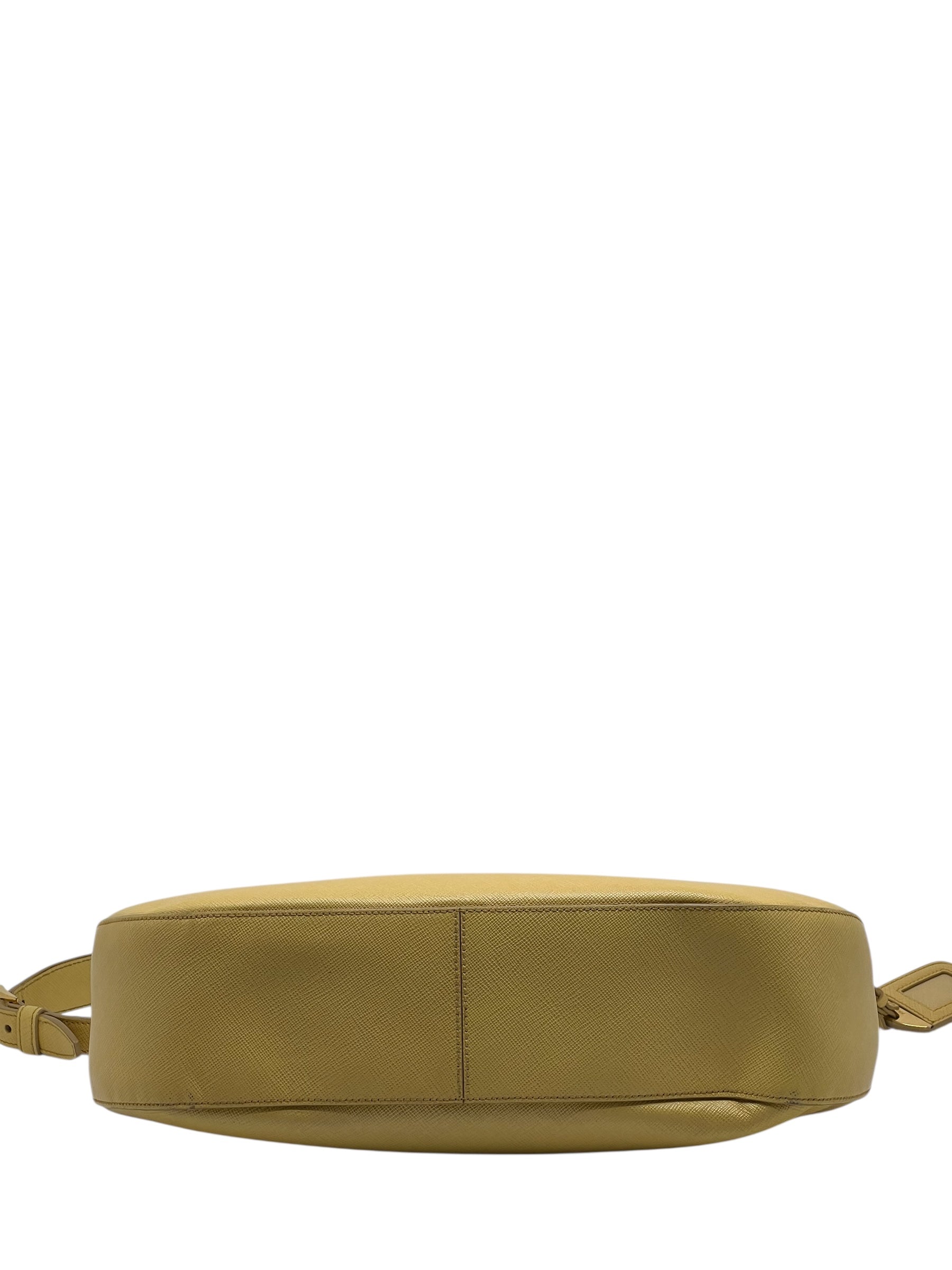 Prada - Yellow leather Cleo bag