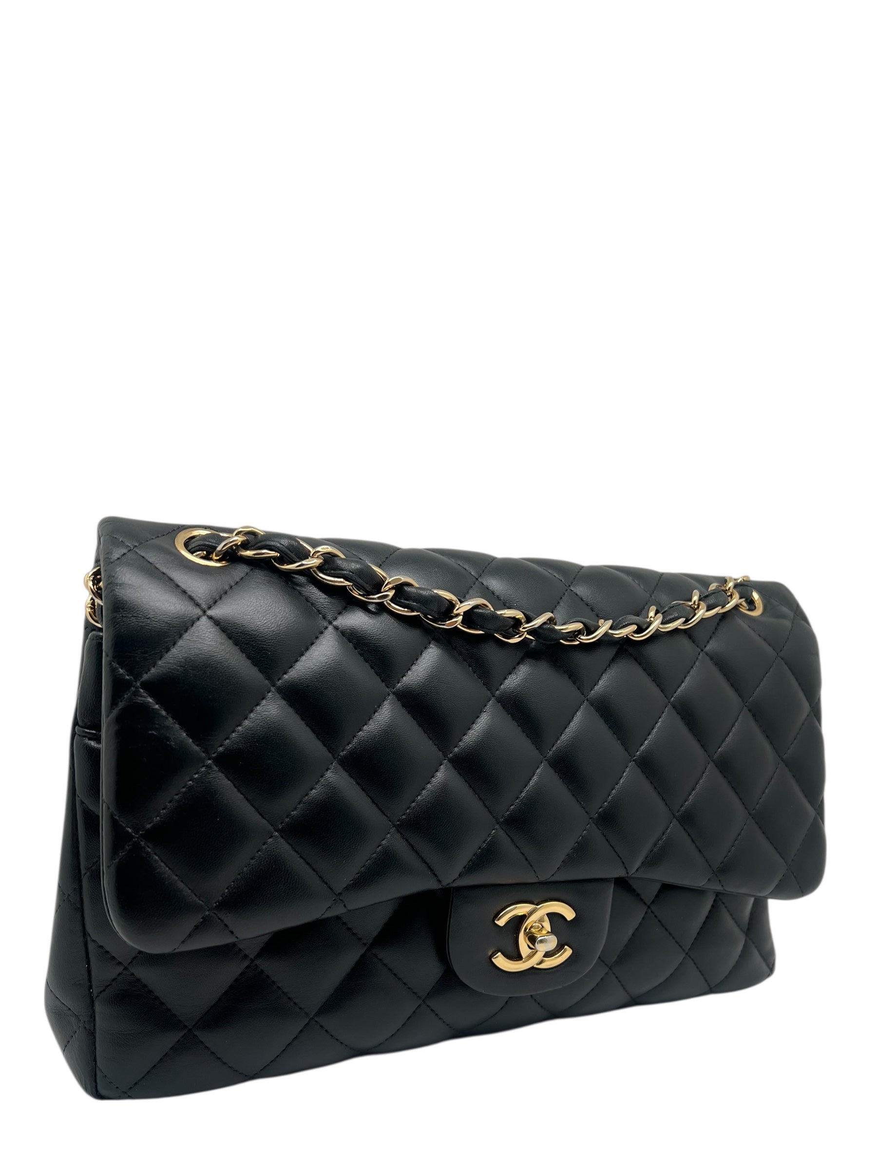 Chanel - Grand sac classique Jumbo cuir d’agneau