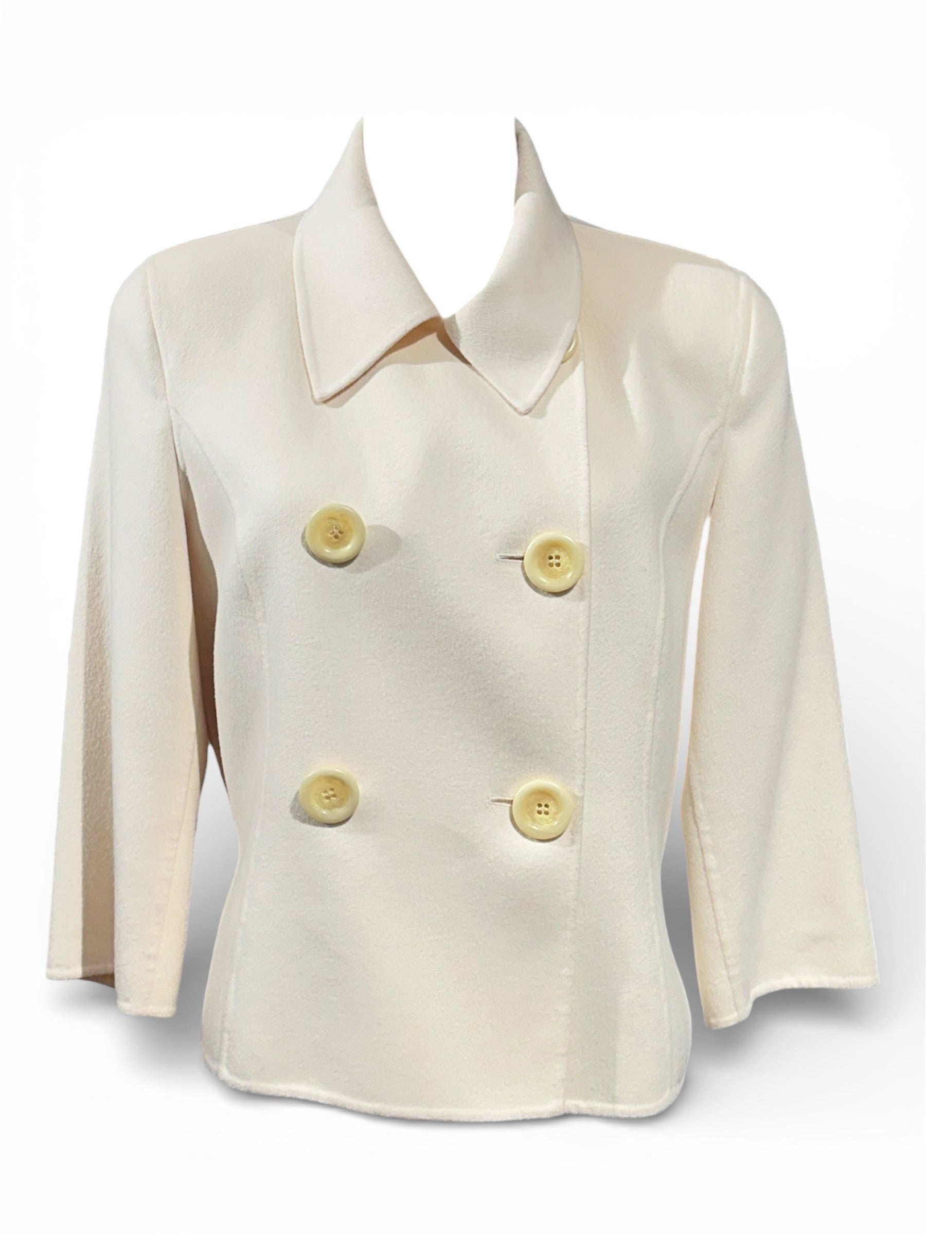 Céline - Petit manteau court écru T42