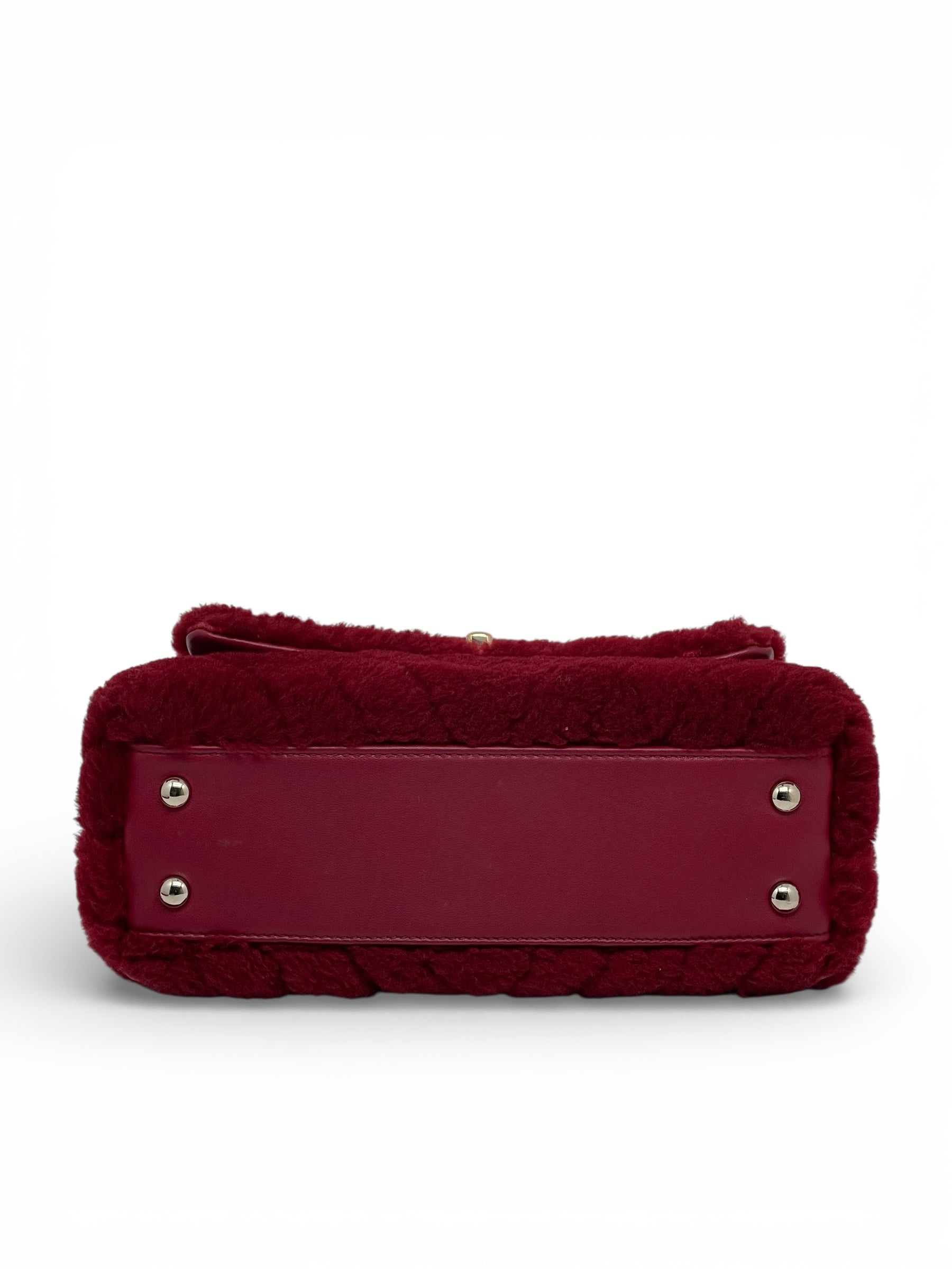 Chanel - Sac Coco Handle en laine Bordeaux