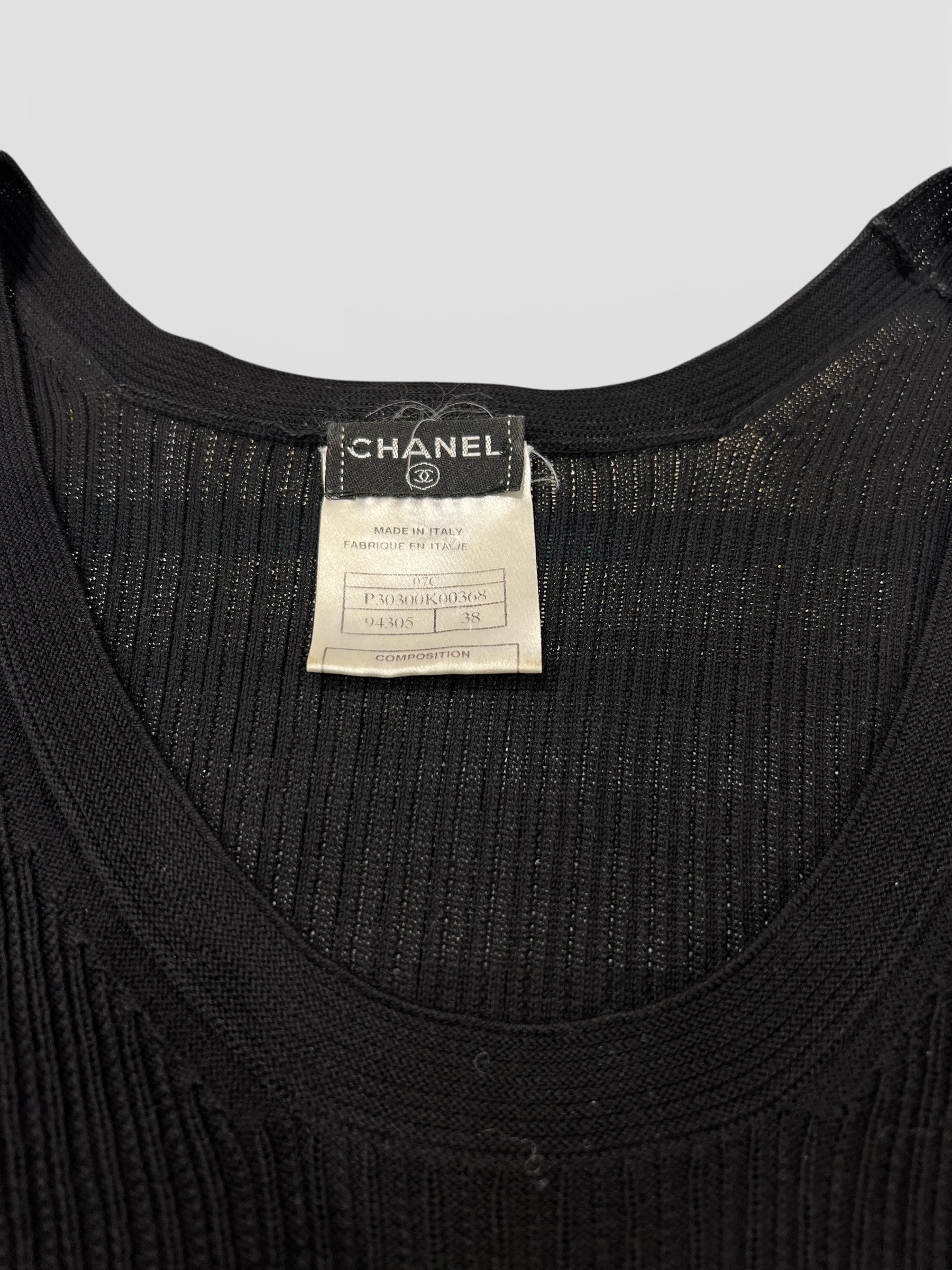 Chanel - Débardeur noir T38