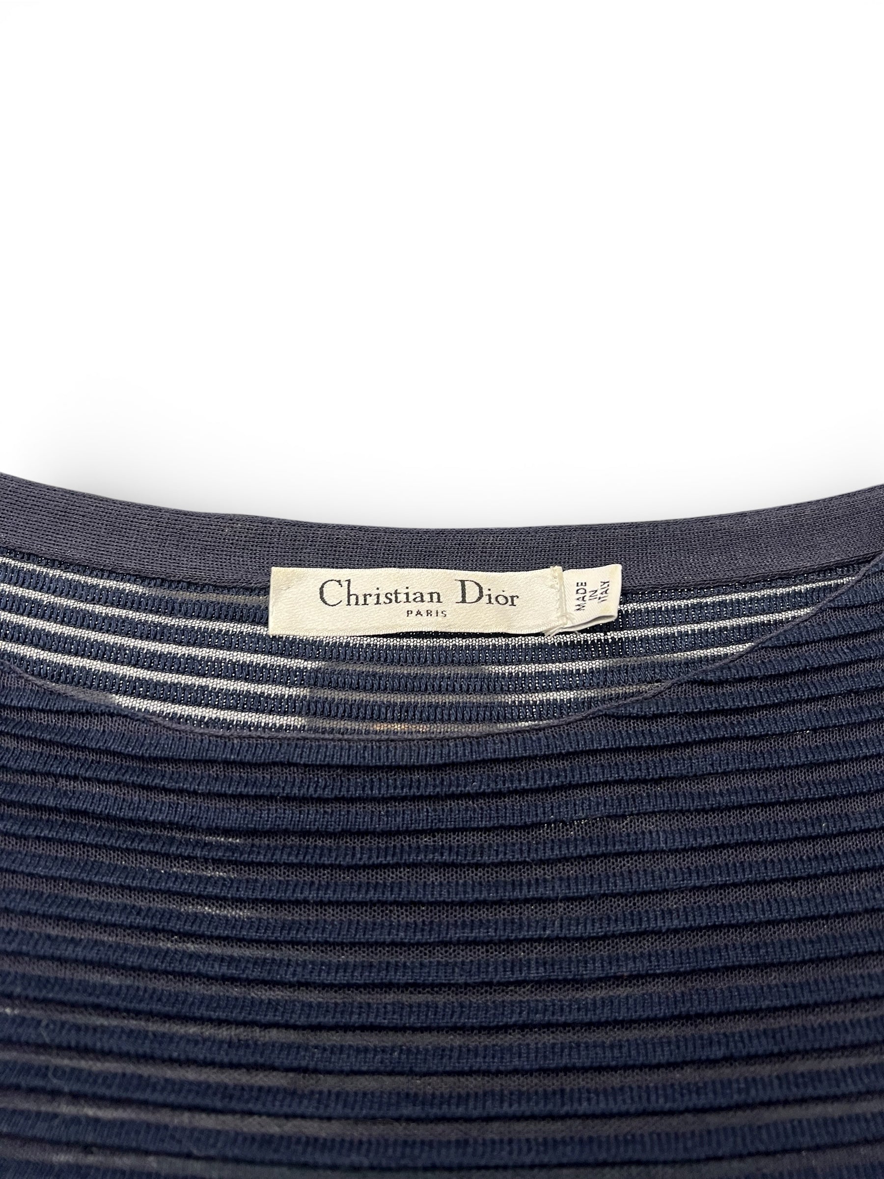 Dior - Robe En Coton Bleu Marine T42 | Les Folies d’Eugénie