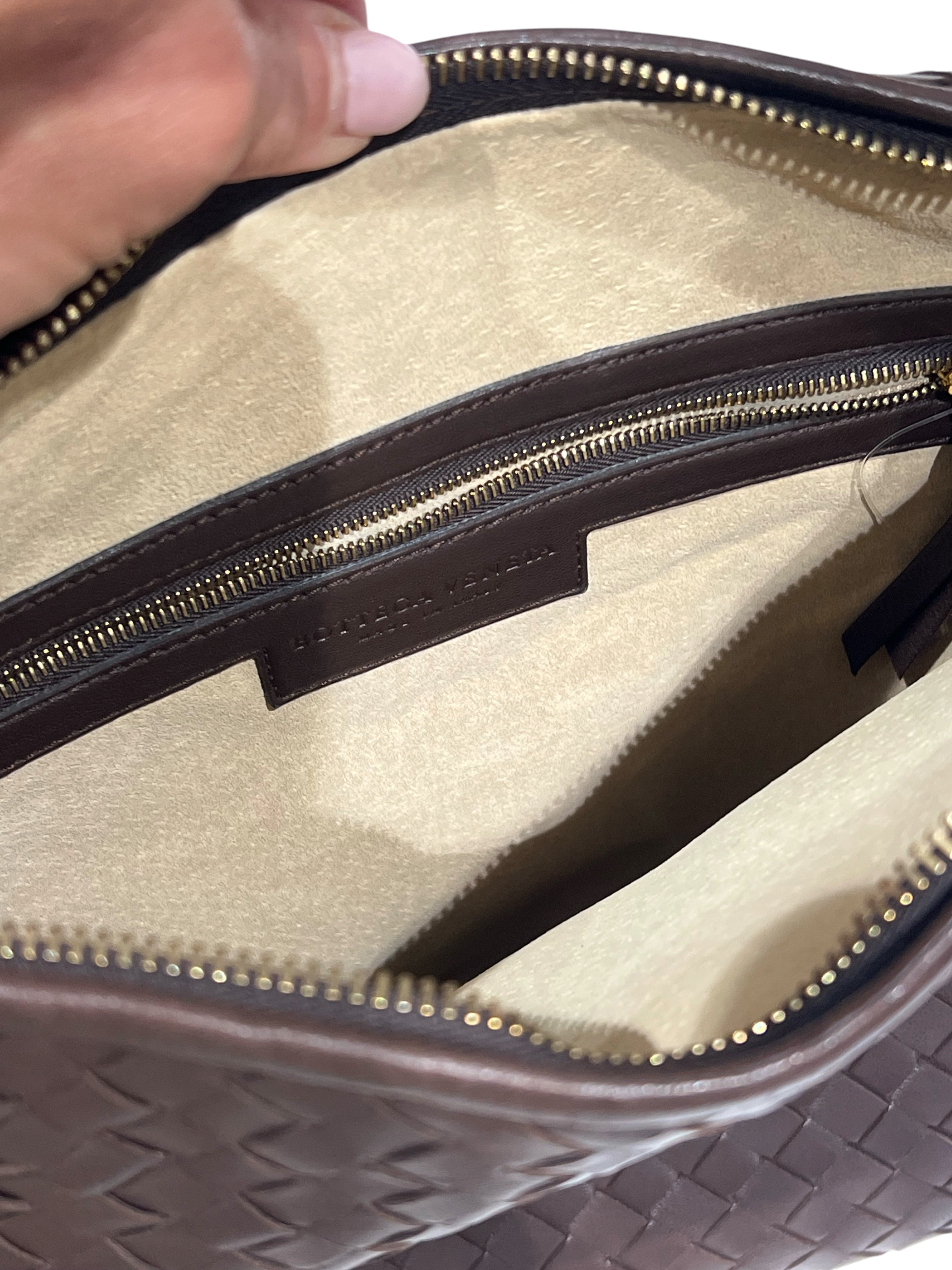 Bottega Veneta - sac cuir intrecciato chocolat