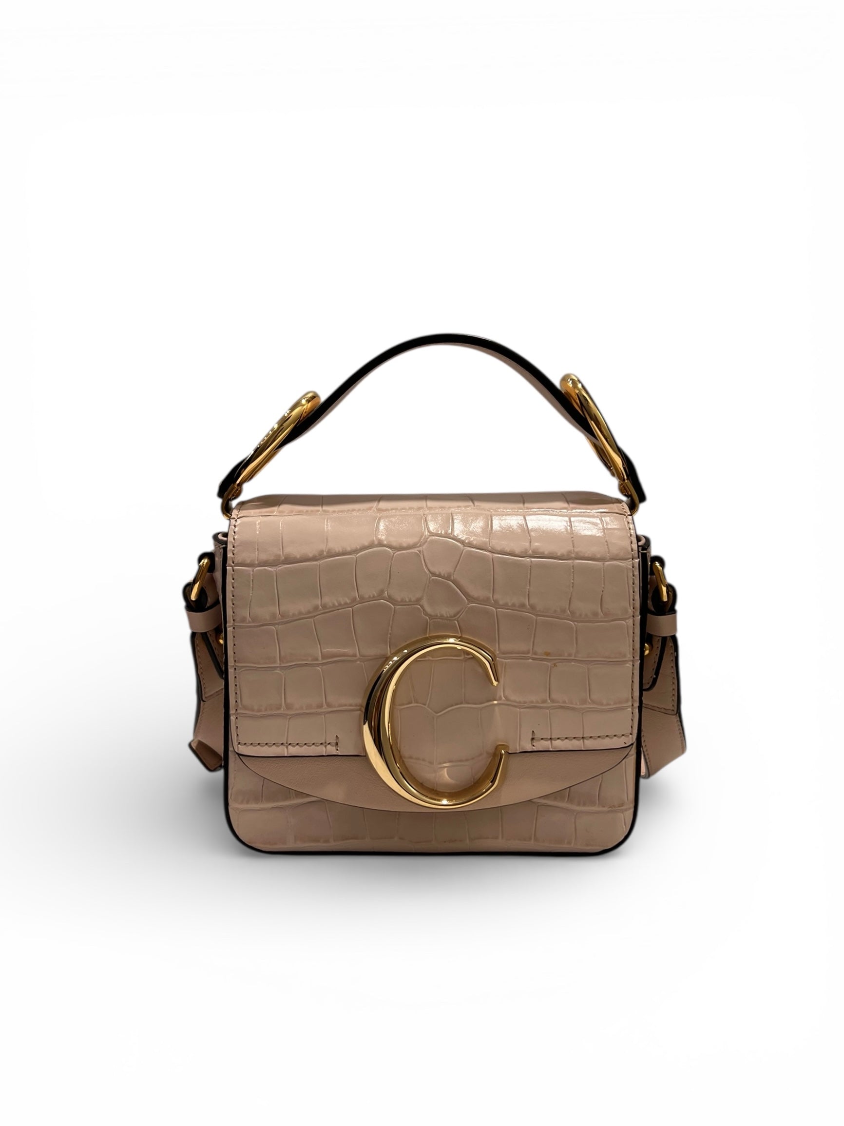 Chloé - Sac bandoulière en cuir effet croco