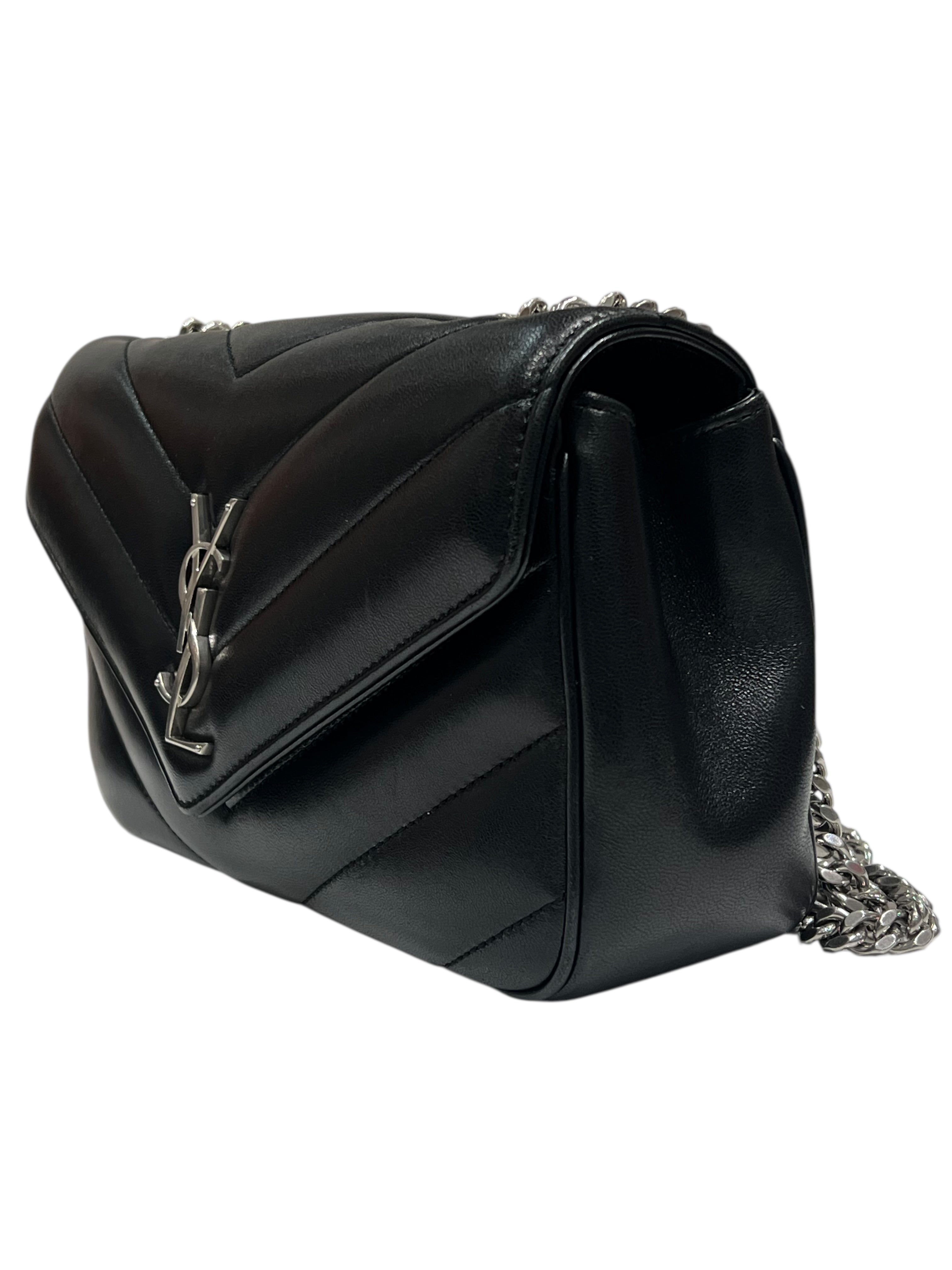 Saint Laurent - sac Loulou small cuir noir