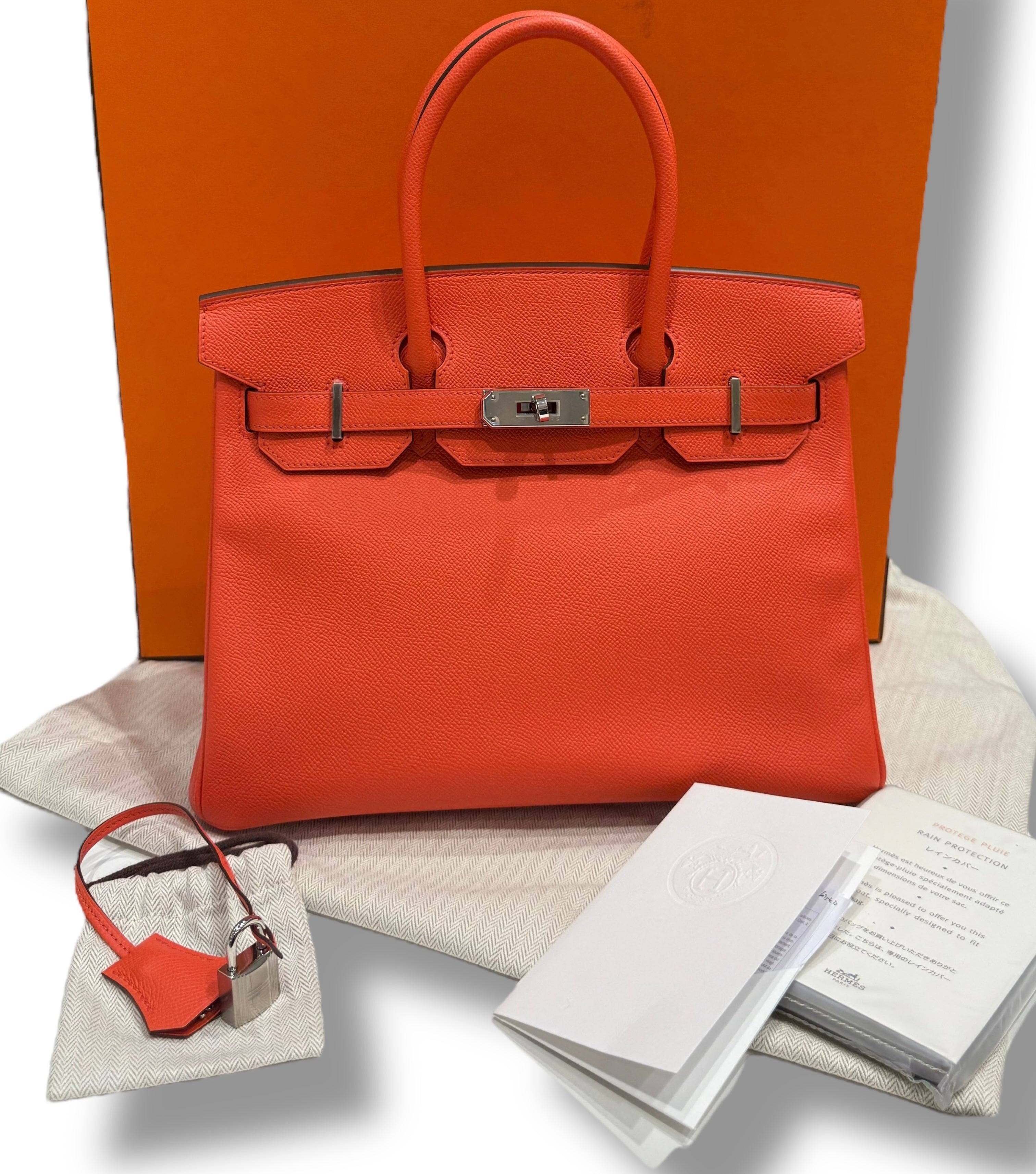 Hermès - Sac Birkin 30 Orange Poppy Epsom