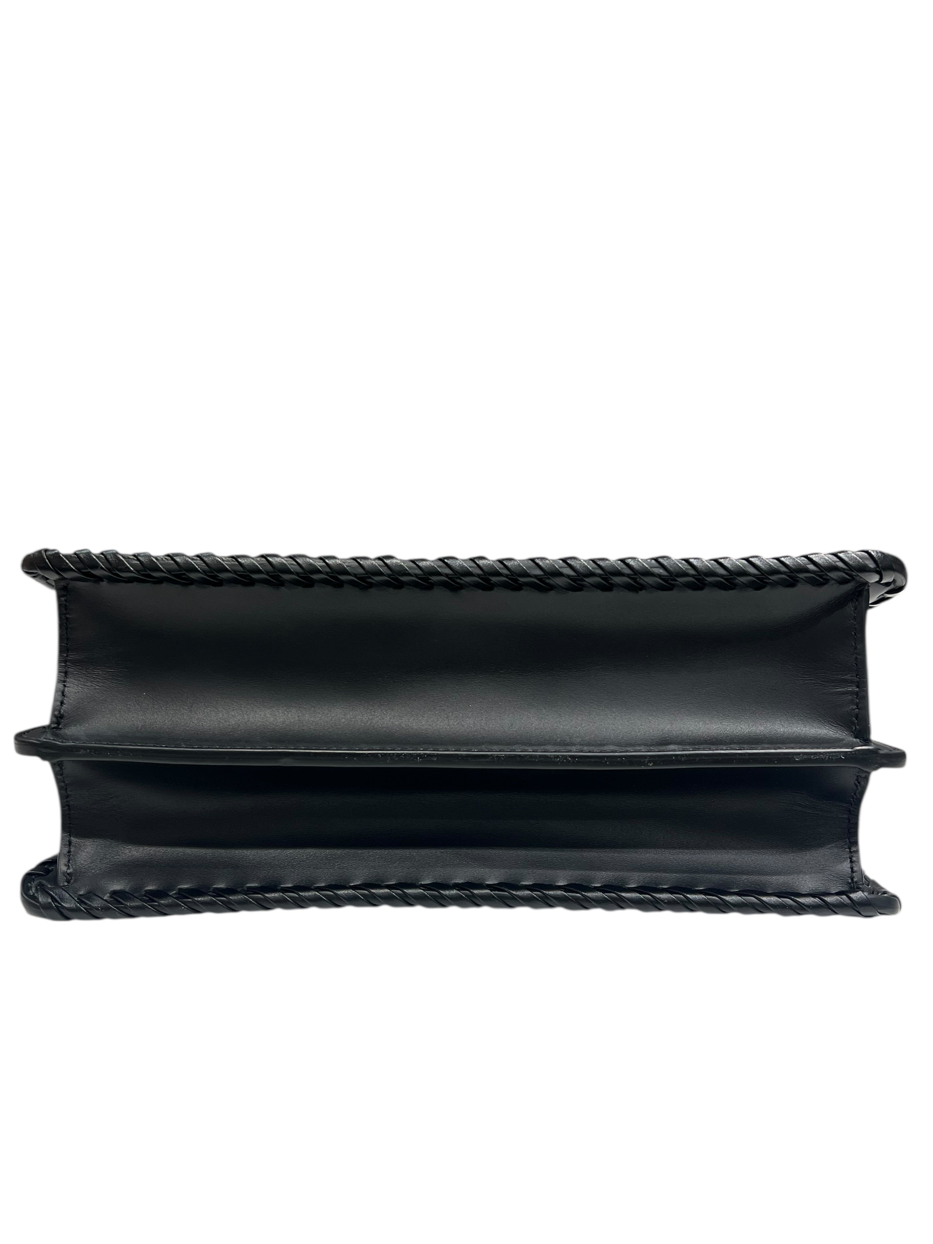 FENDI - sac Peekaboo cuir noir accastillage doré