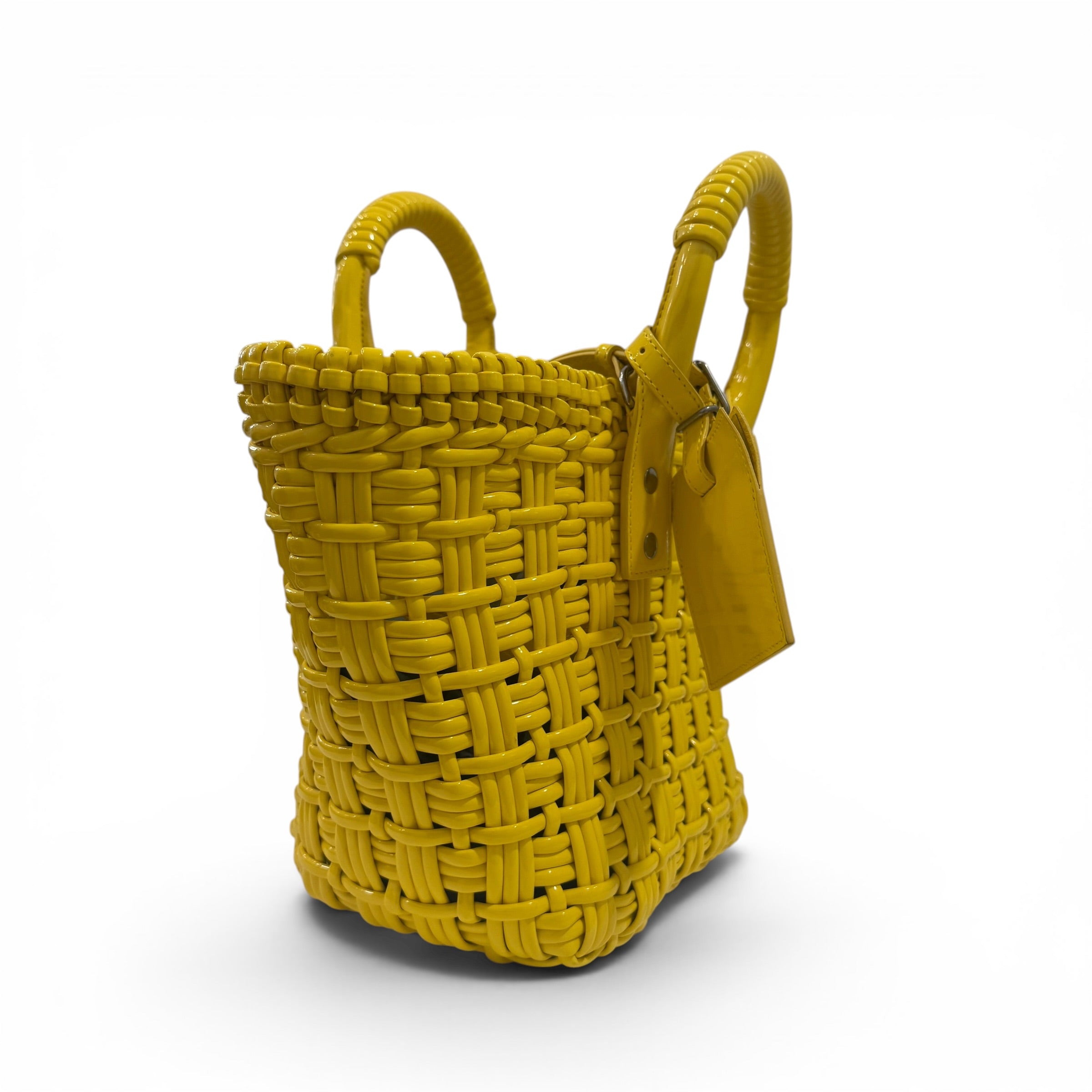 Balenciaga - Panier jaune en caoutchouc