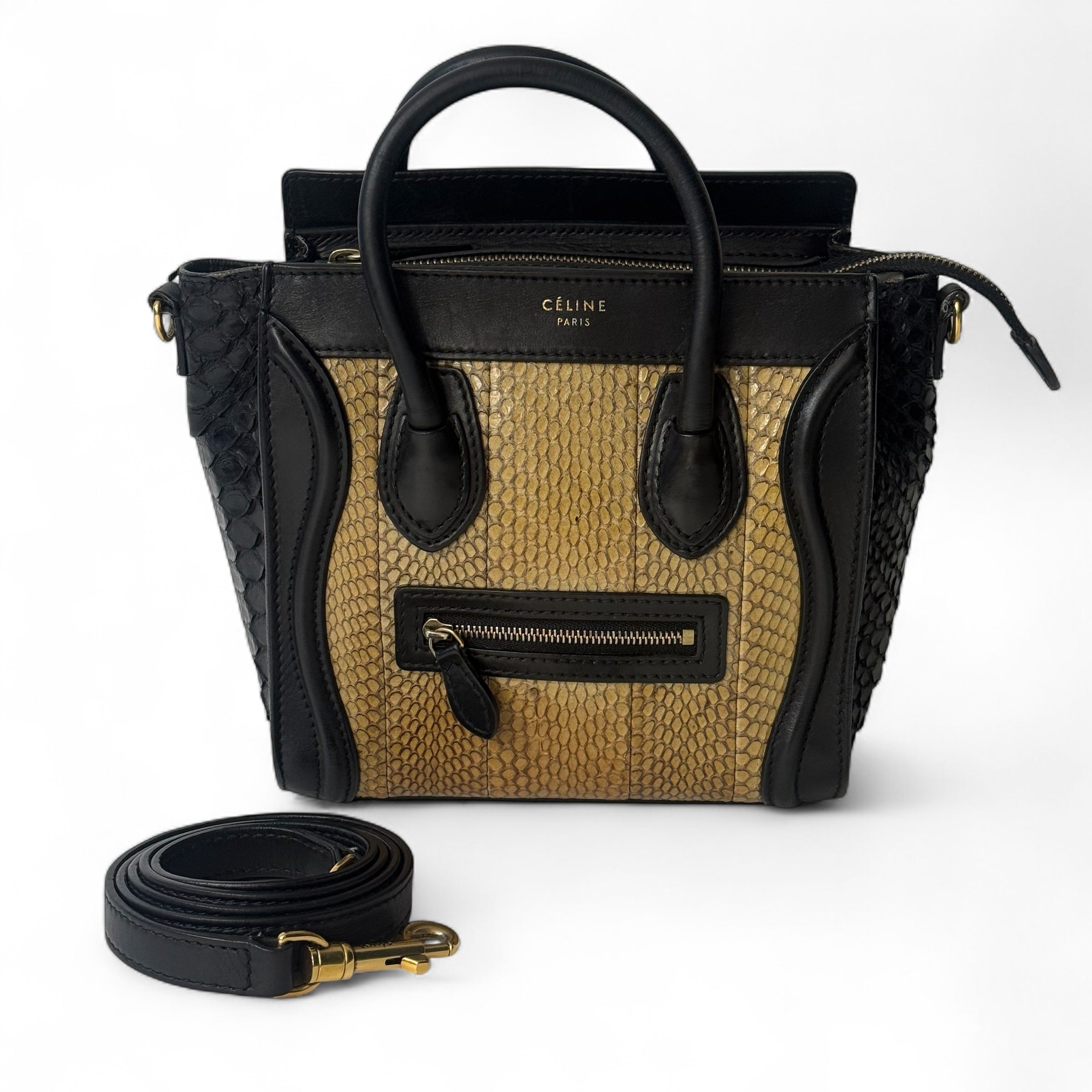 Celine - Sac Luggage Python PM