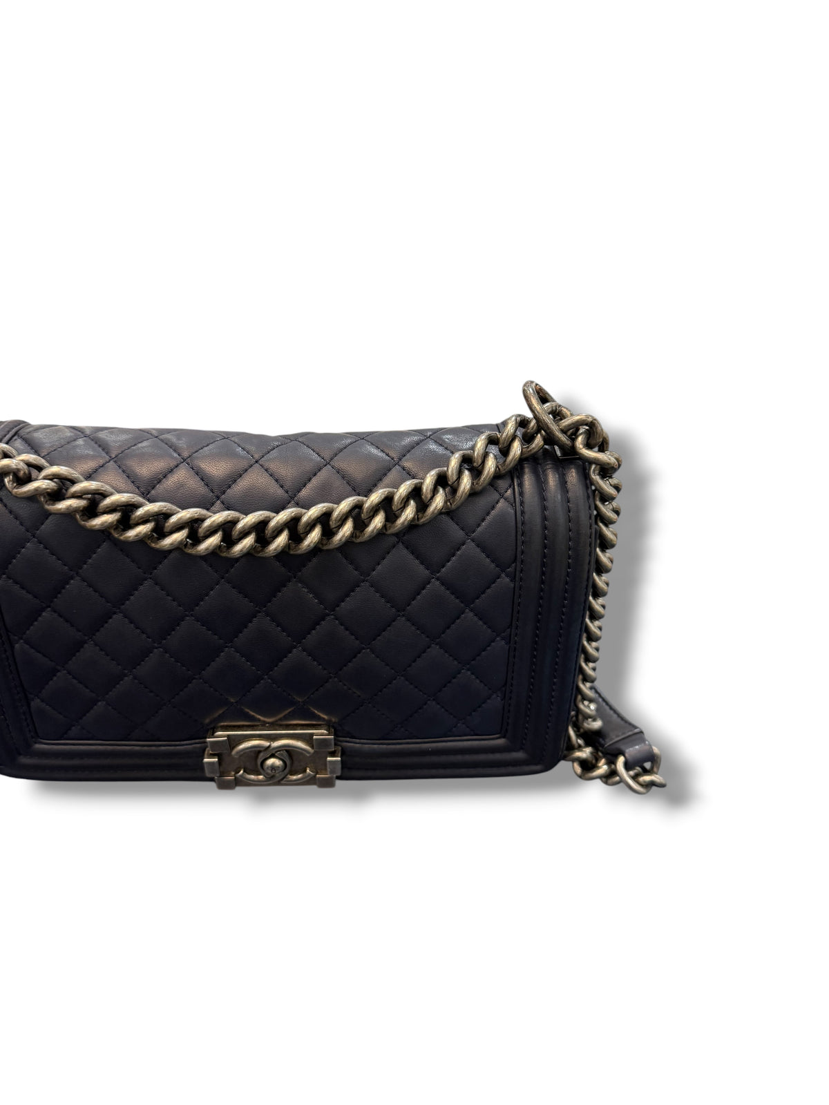 Chanel - Sac Classique Boy bleu marine
