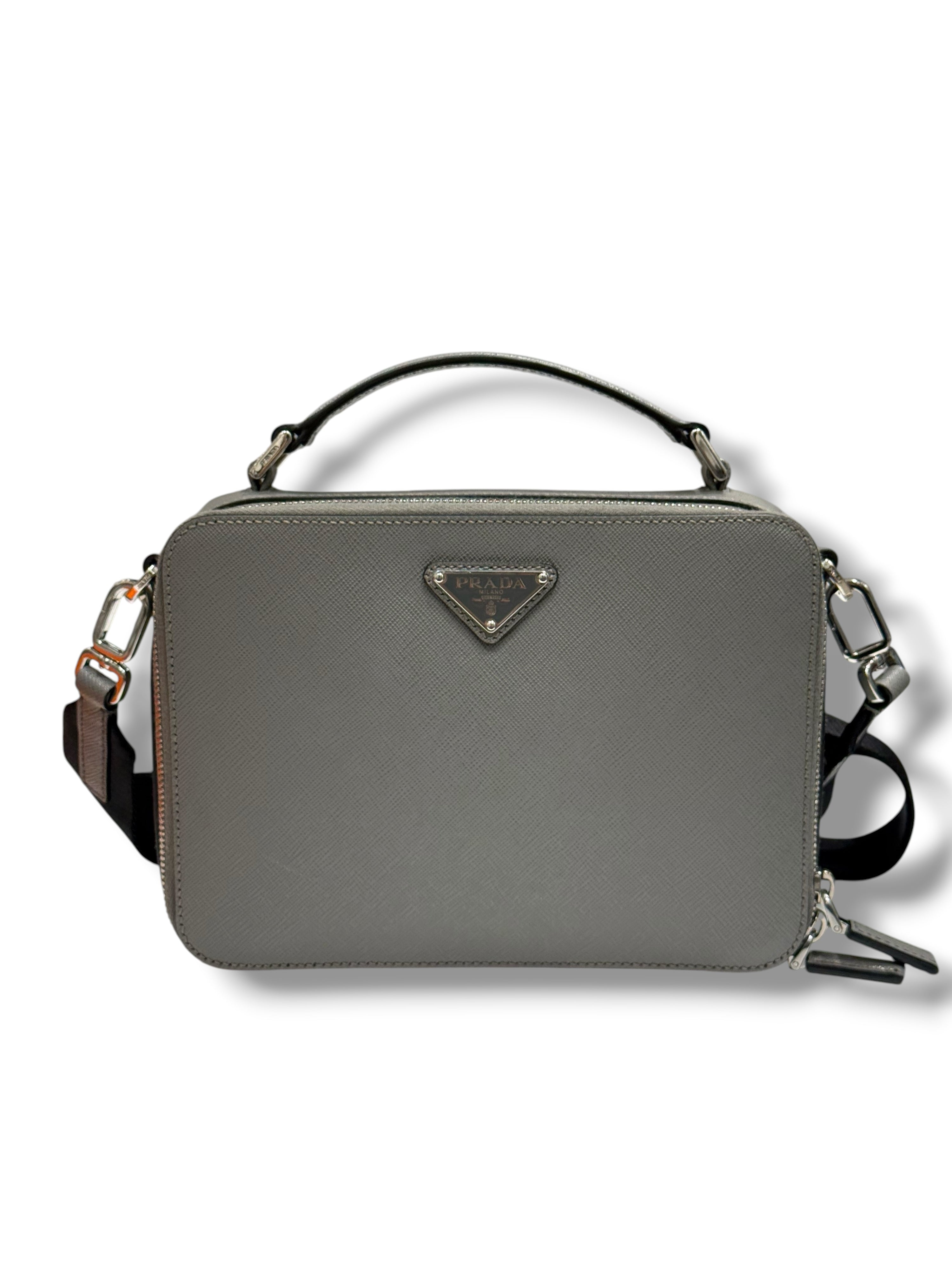 Prada – Brique-Tasche in Marmor-Grau