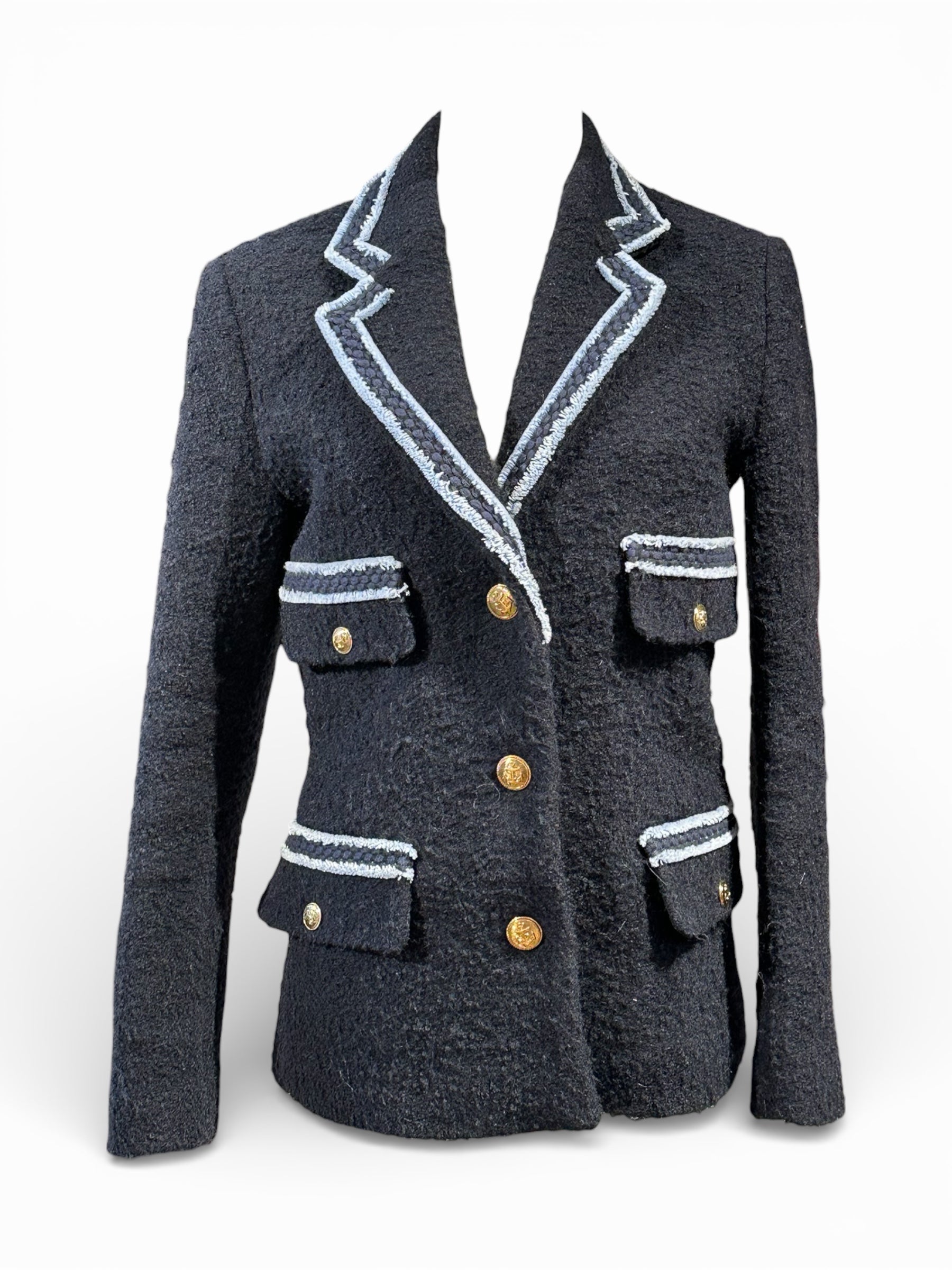 Sandro - Blazer en Laine Bleu T34 | Les Folies d’Eugénie