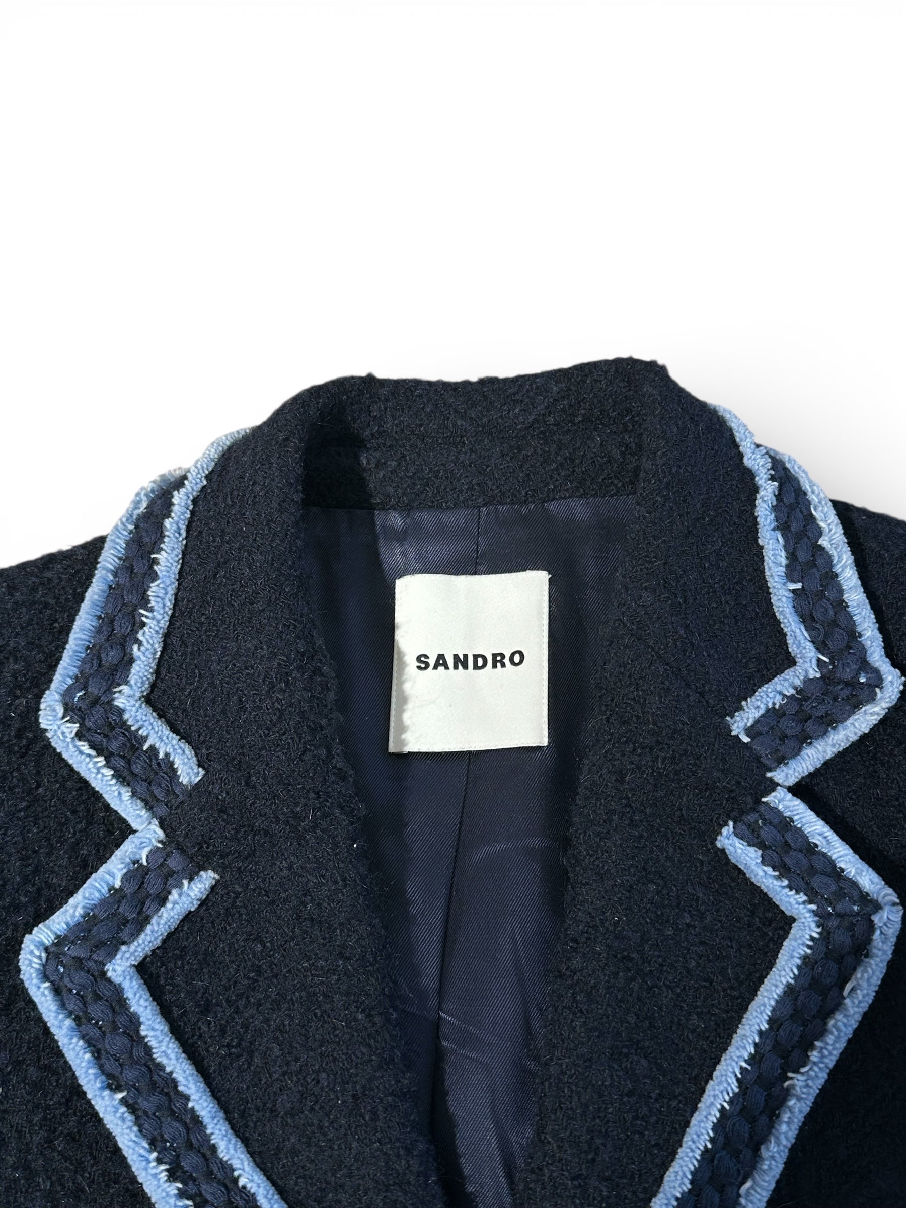 Sandro - Blazer en Laine Bleu T34 | Les Folies d’Eugénie