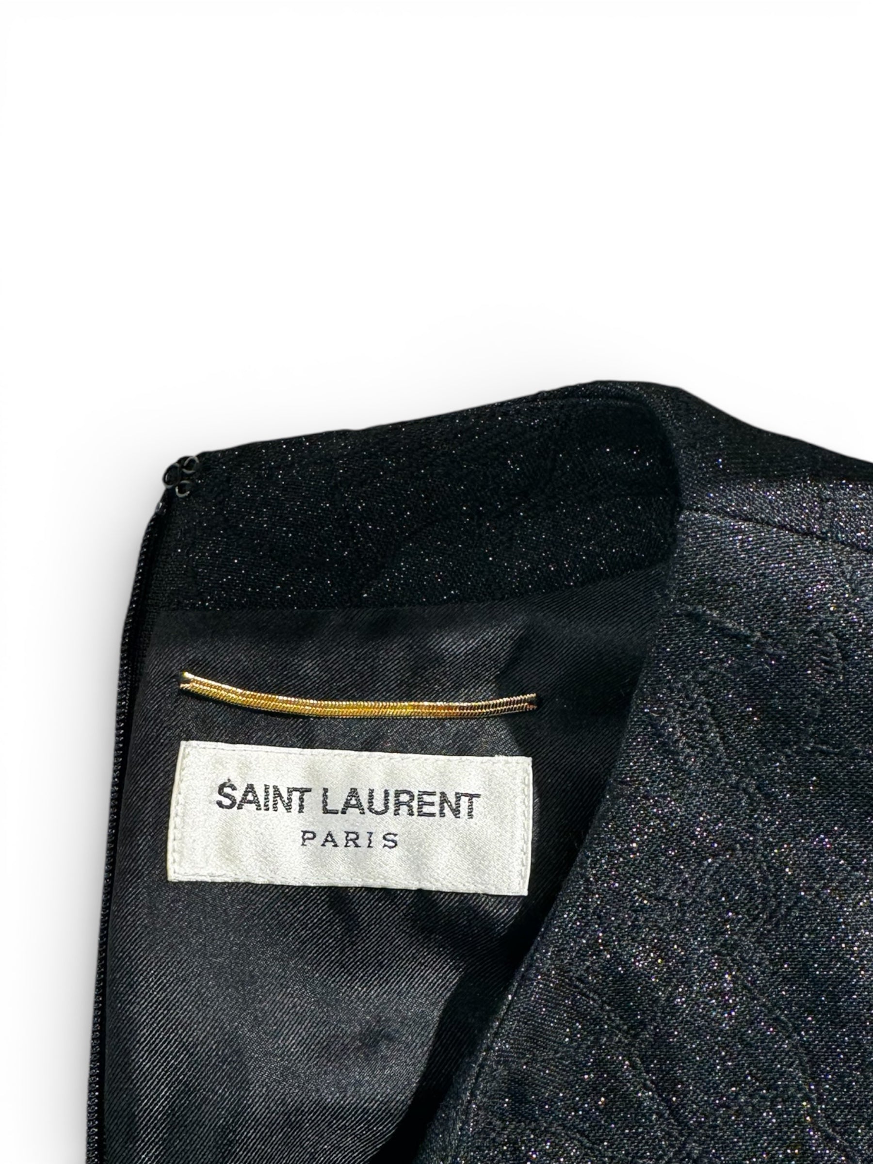 Saint Laurent - Robe Noir Avec Nœud T38 | Les Folies d’Eugénie