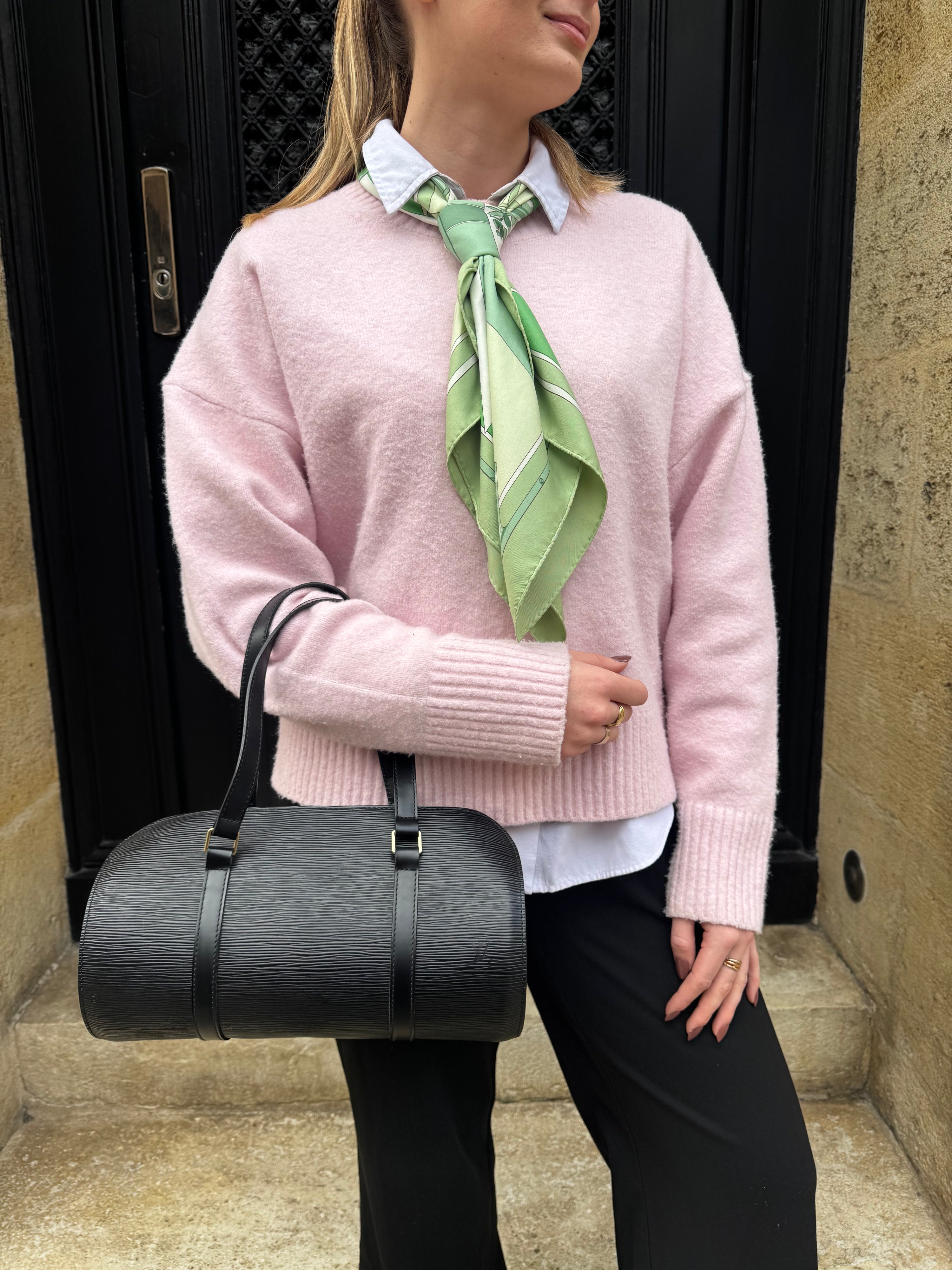 Louis Vuitton - Sac Soufflot en cuir épi noir