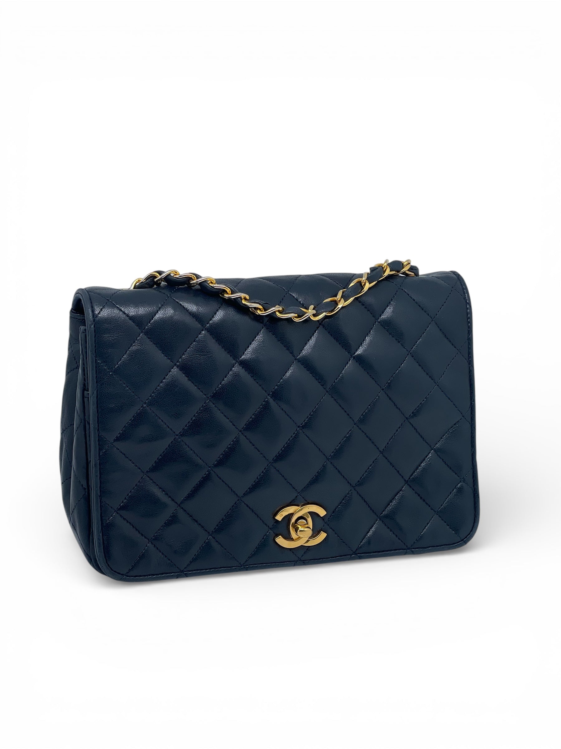 Chanel - Sac bandoulière Mademoiselle bleu marine