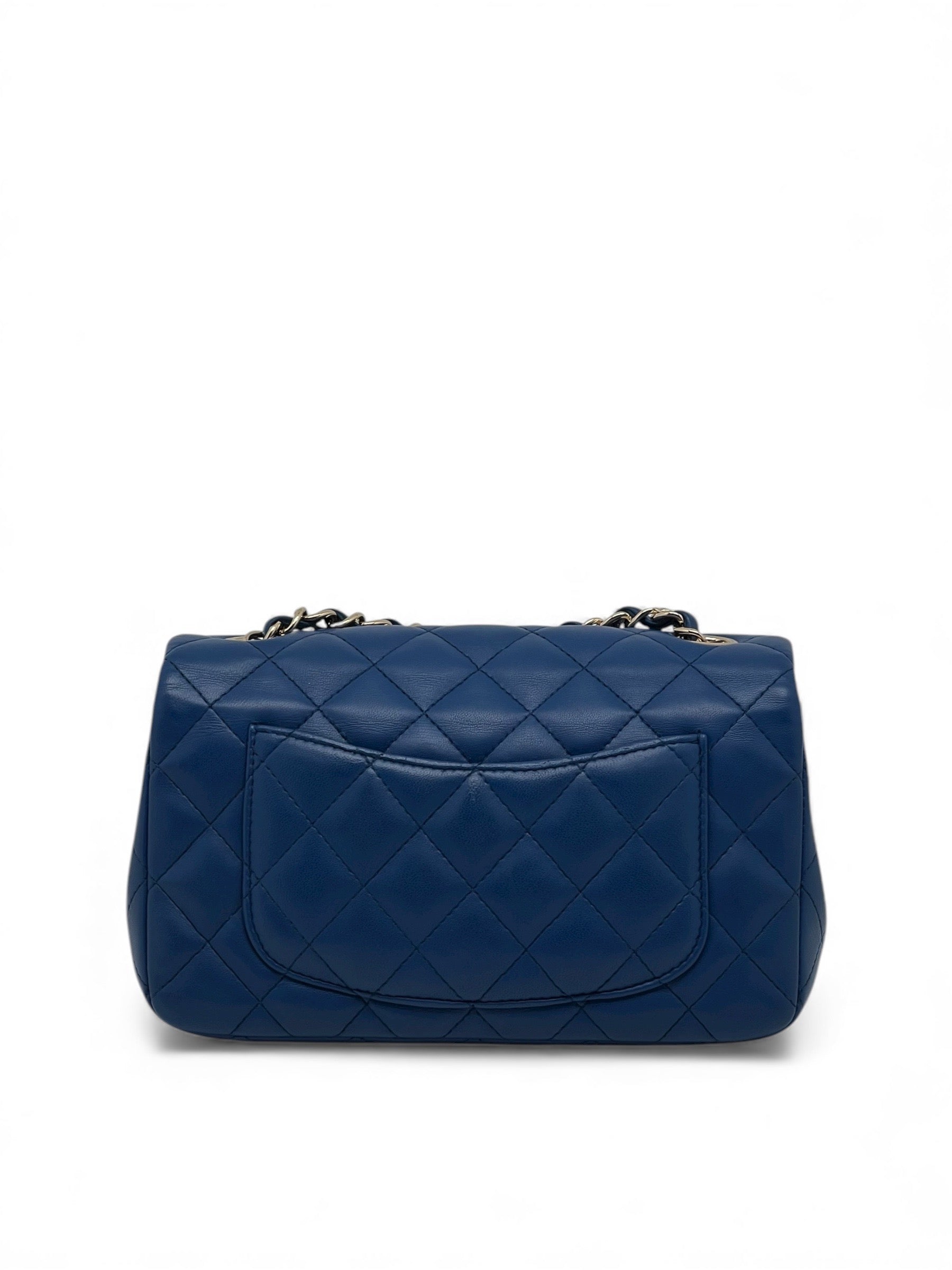 Chanel - Klassische kleine rechteckige Tasche blau