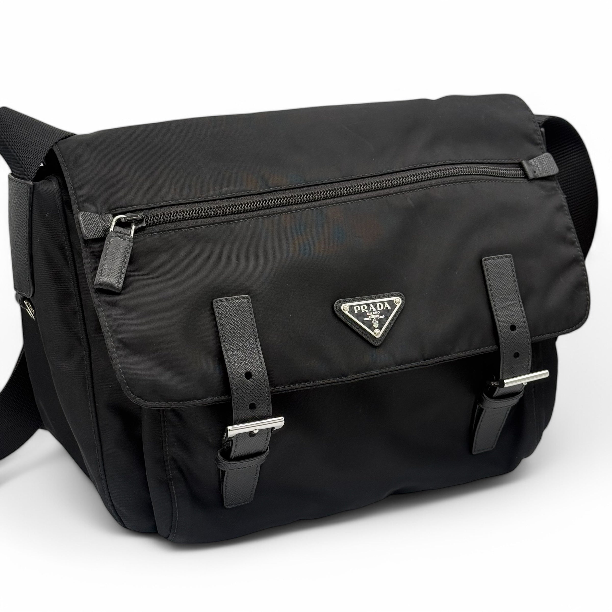 Prada - Sac bandoulière cartable en nylon