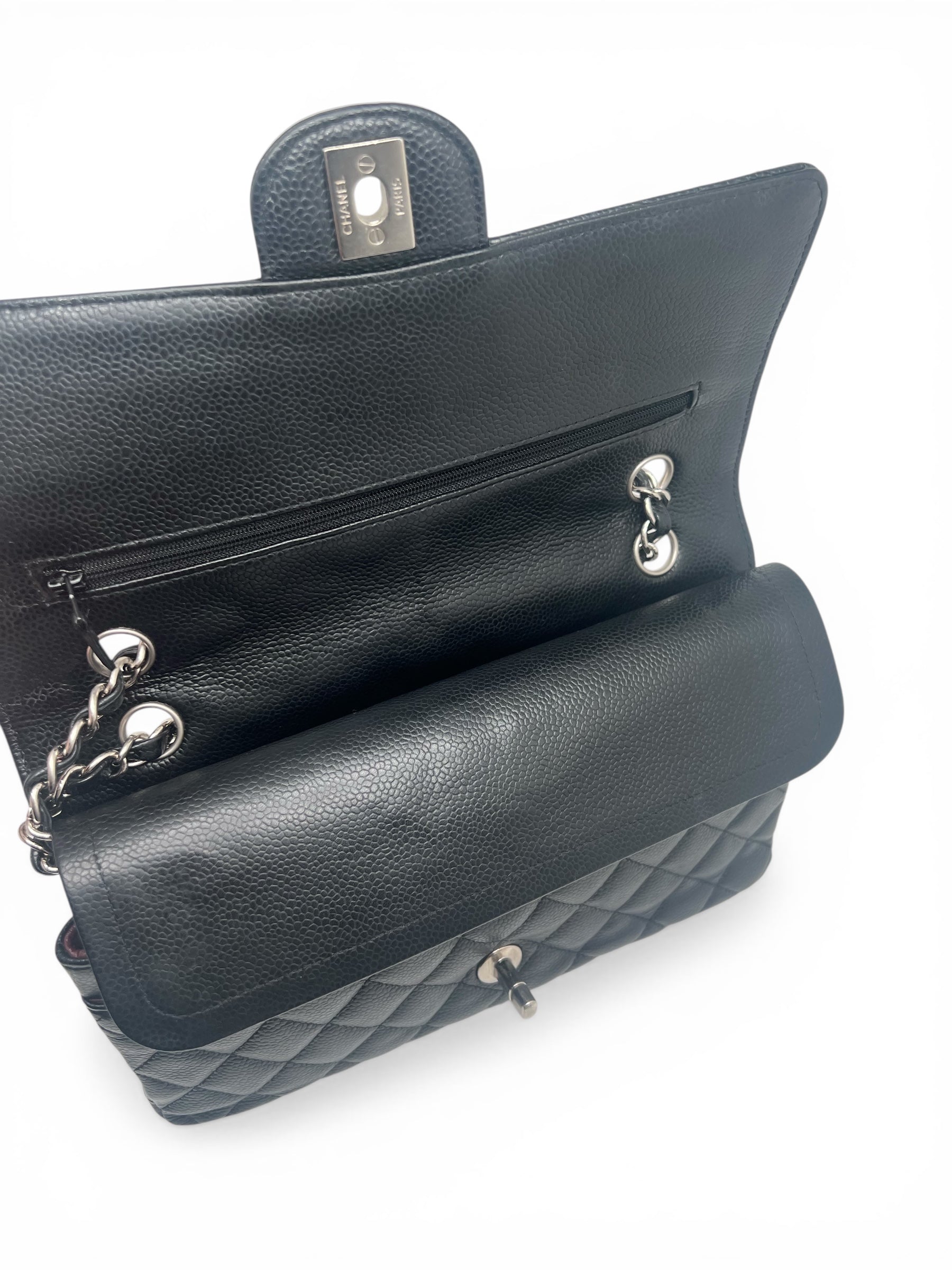 Chanel - Sac Timeless 25 cuir grainé noir