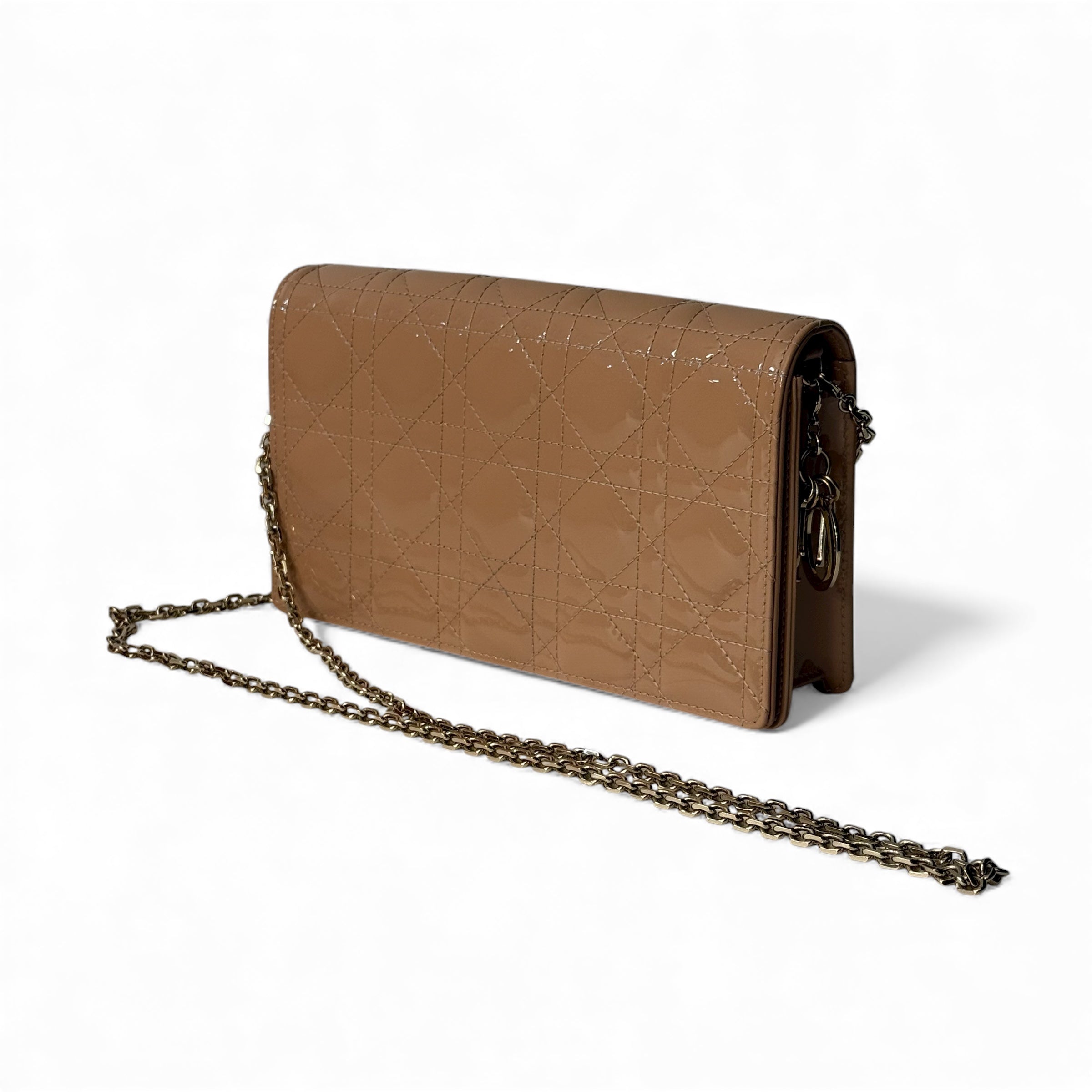 Dior - Lady Dior patent leather pouch