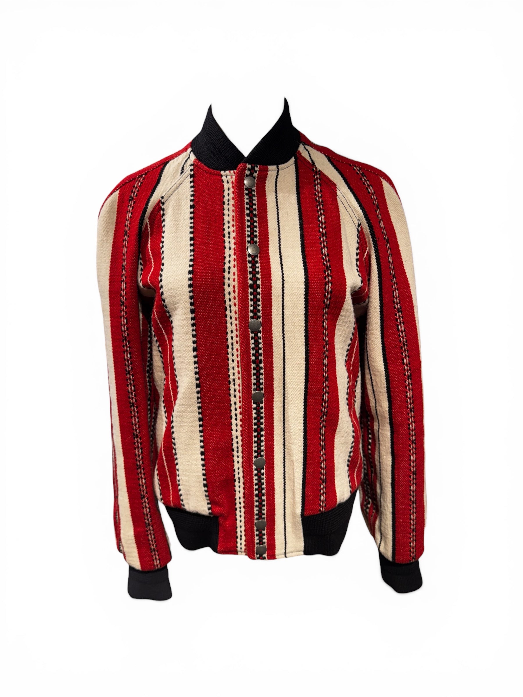 Saint Laurent Veste Bomber à Rayures T38 | Les Folies d’Eugénie