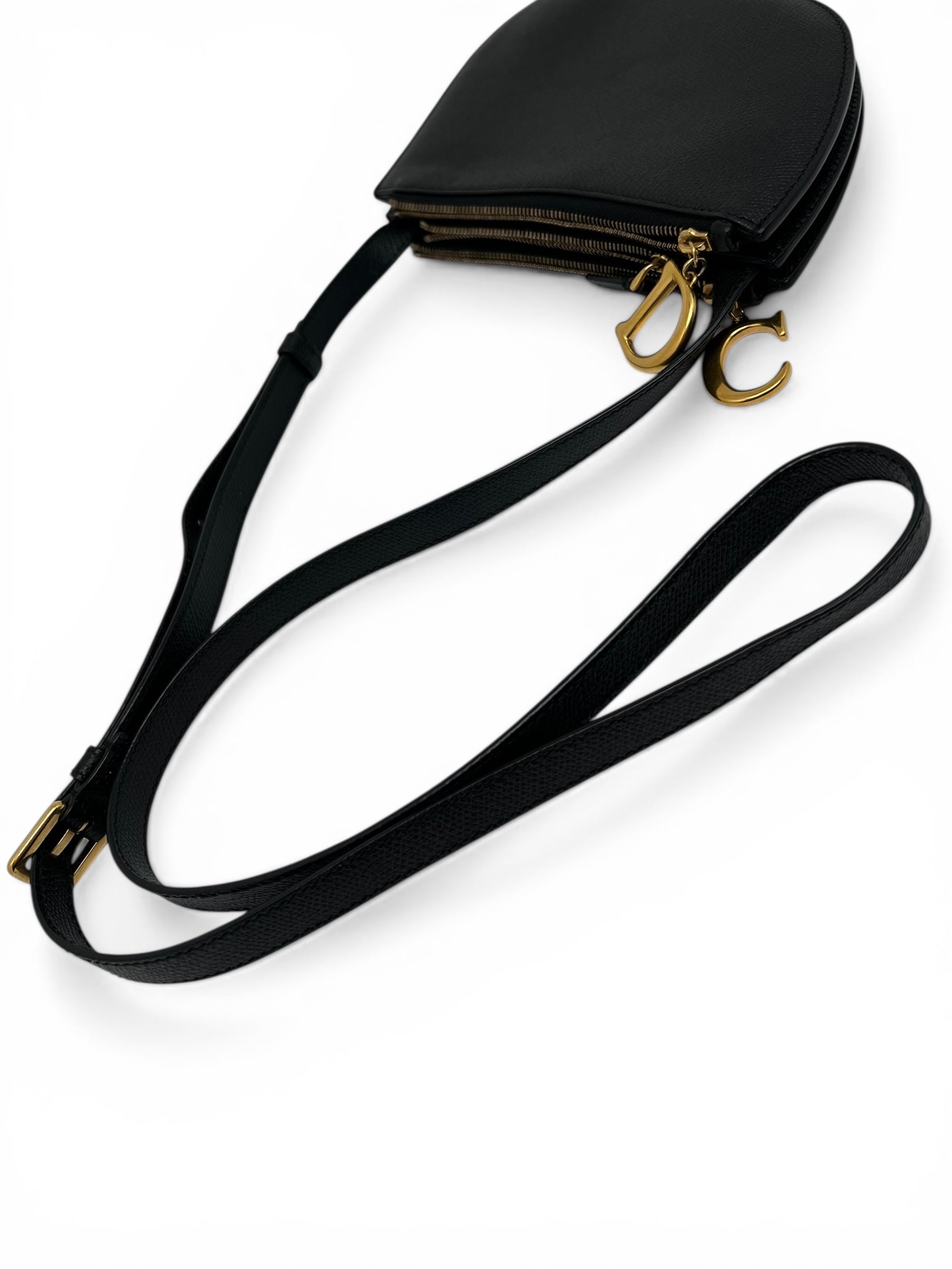 Sac Christian Dior Bandoulière Saddle Trio En Cuir | Les Folies d’Eugénie