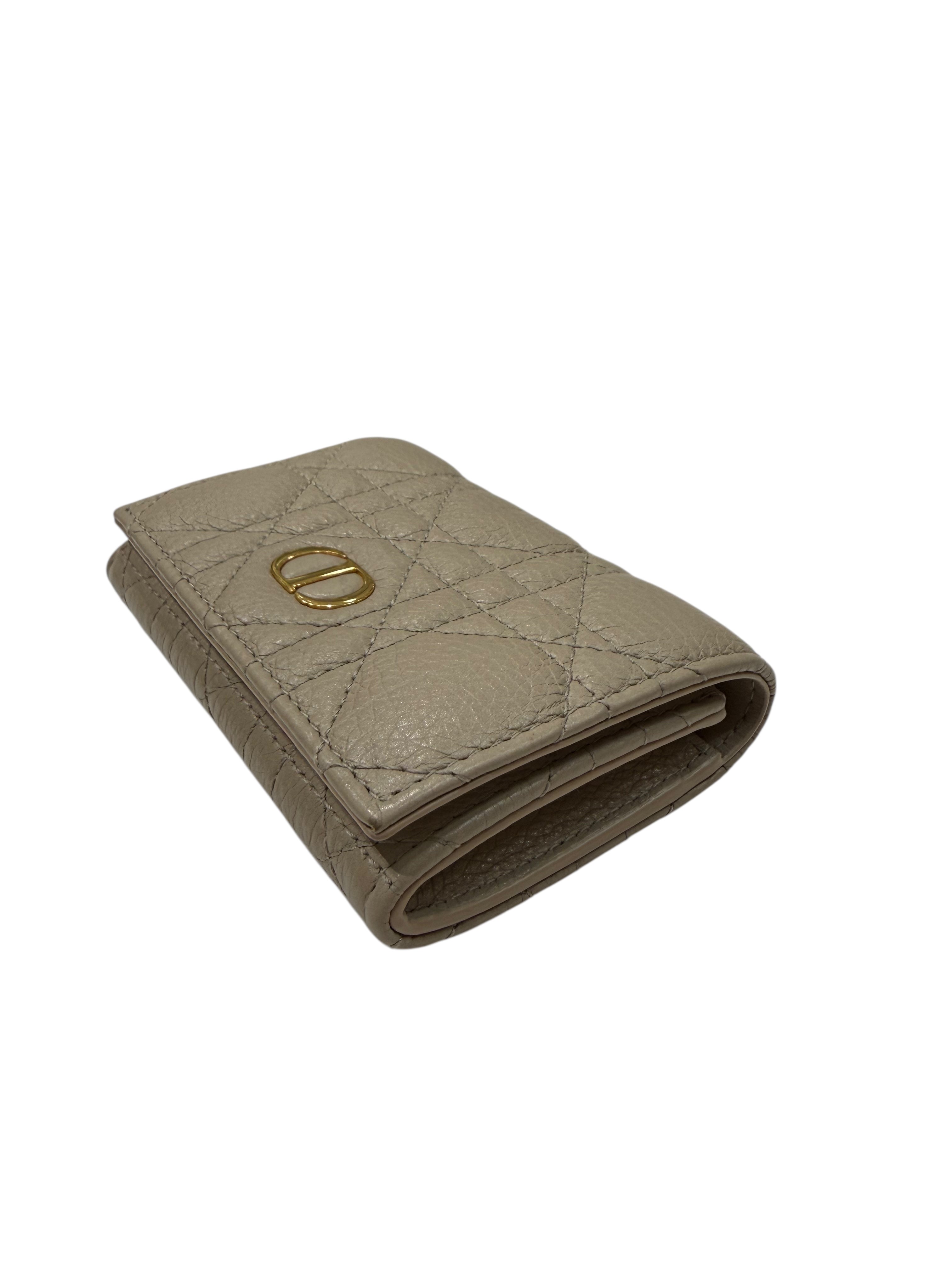 Christian Dior - Porte monnaie cannage beige