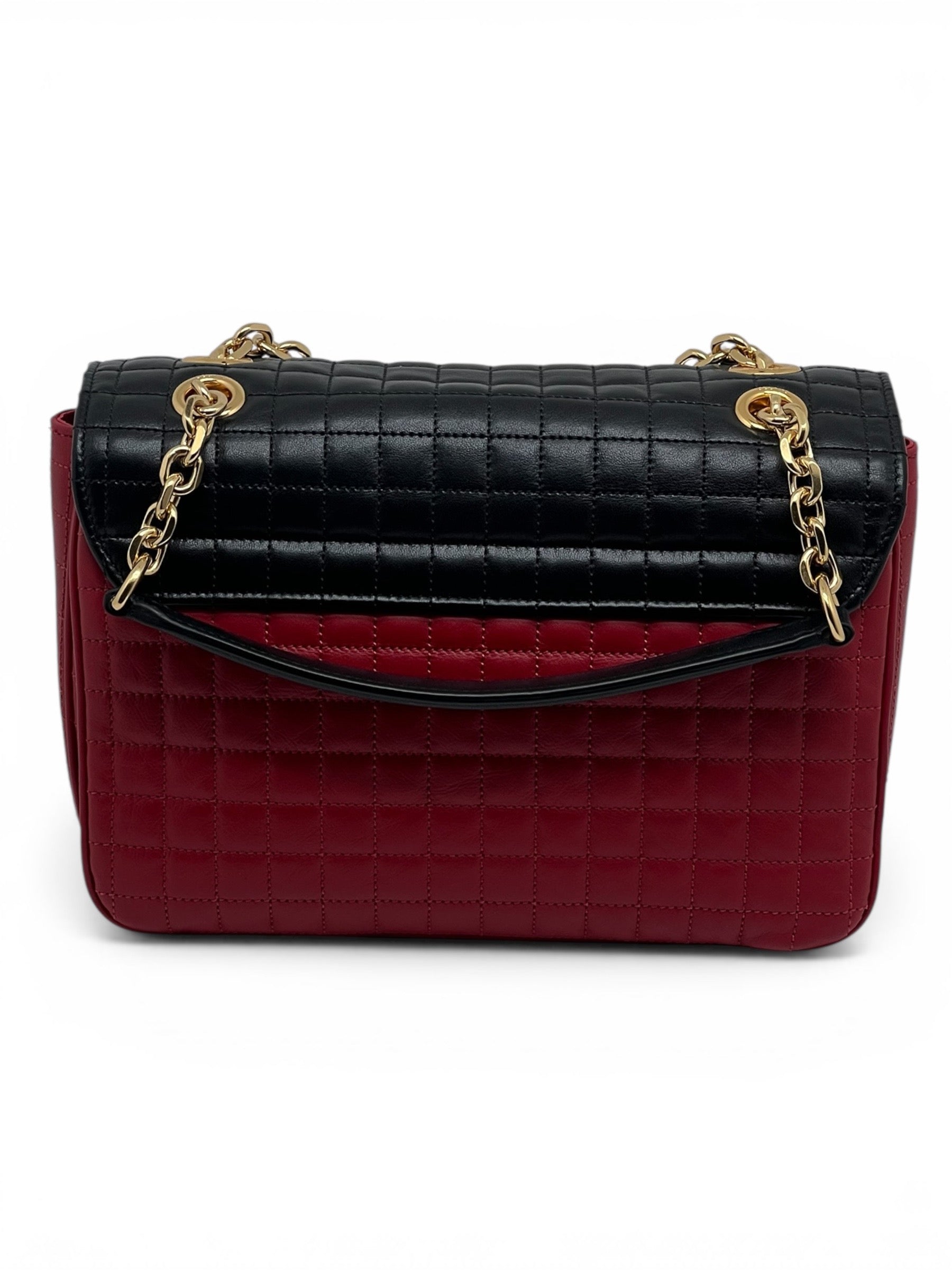 Céline - Two-tone red and black C bag