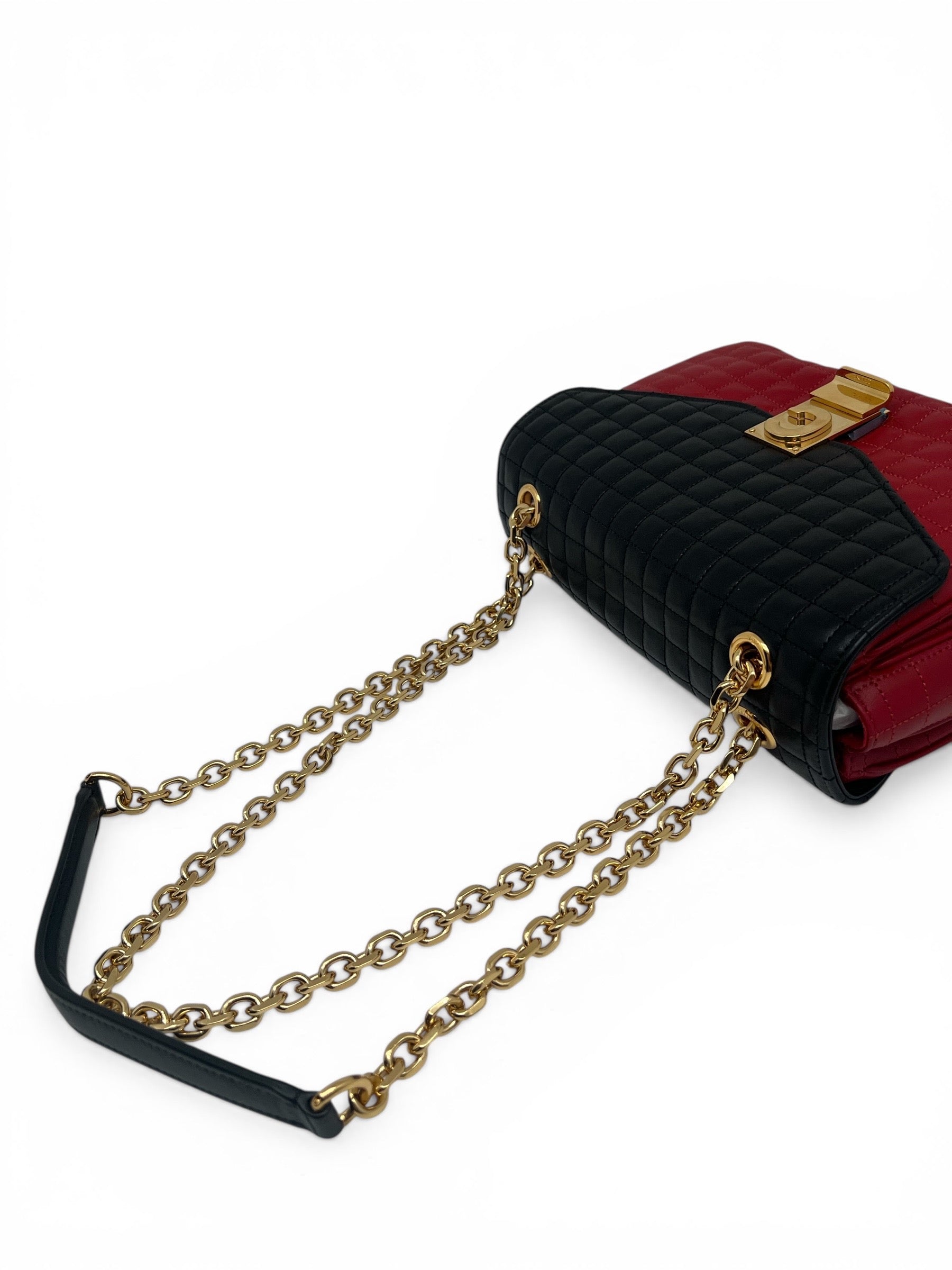 Céline - Two-tone red and black C bag