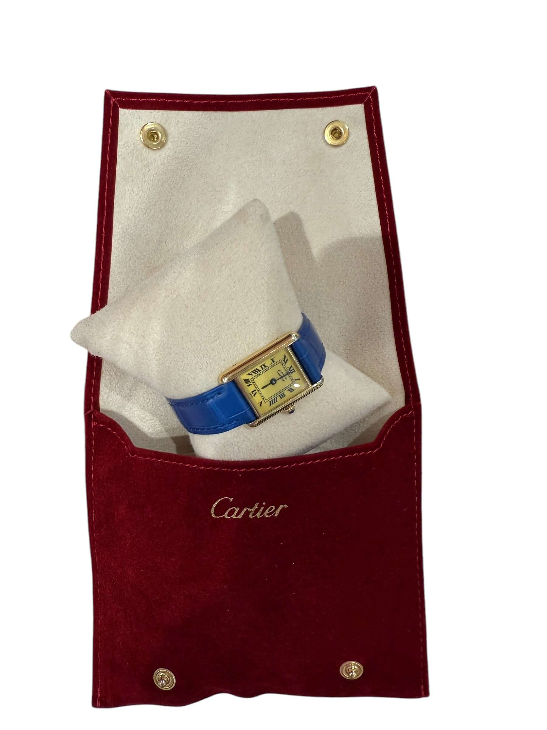 Cartier – Montre Must Tank Vermeil PM cadran ivoire