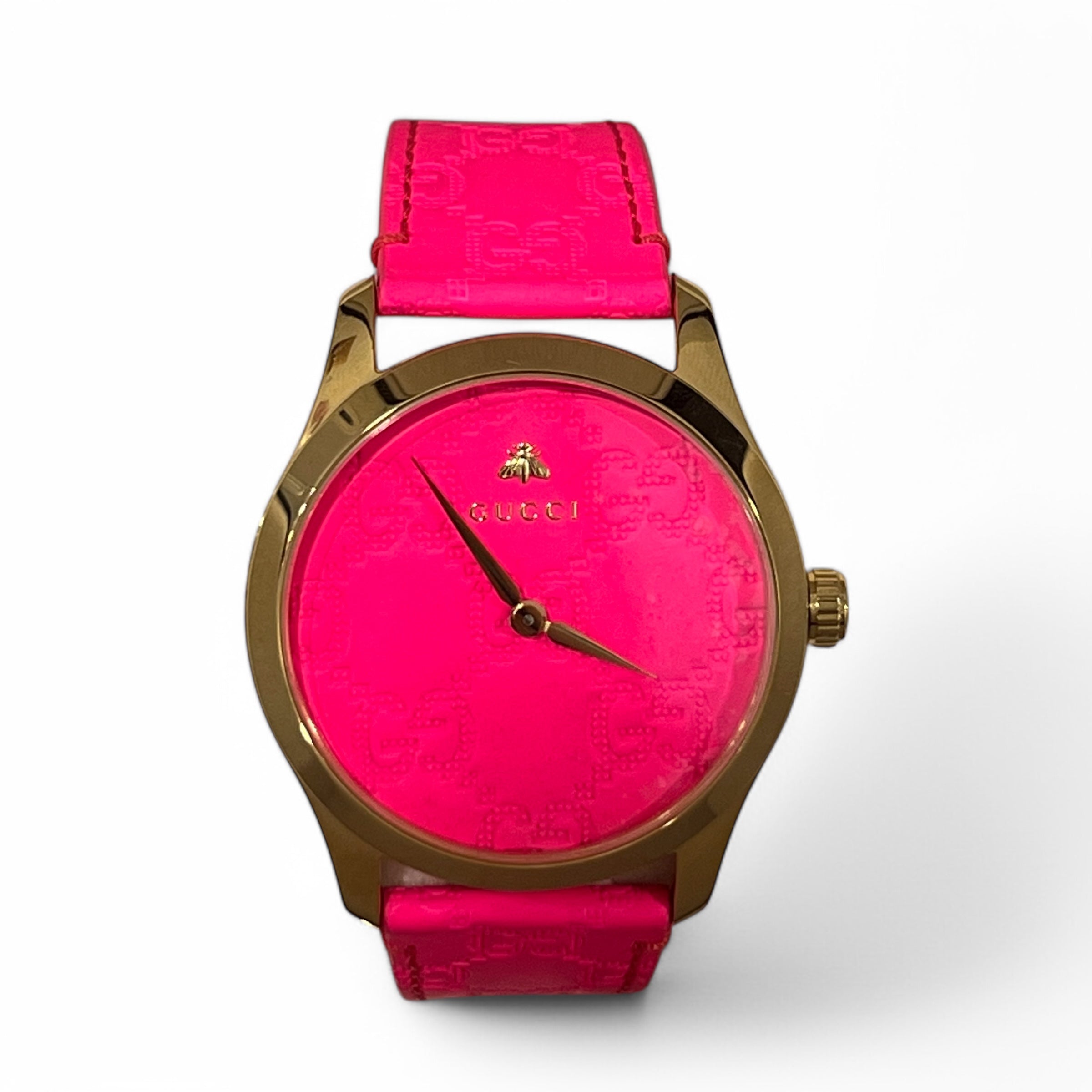 Gucci - Montre G-Timeless rose fluo