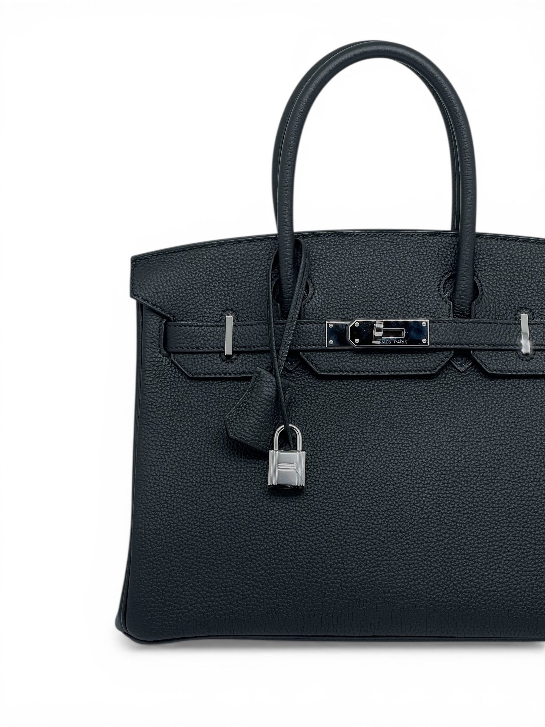 Hermès Sac Birkin 30 Veau Togo Noir | Les Folies d’Eugénie