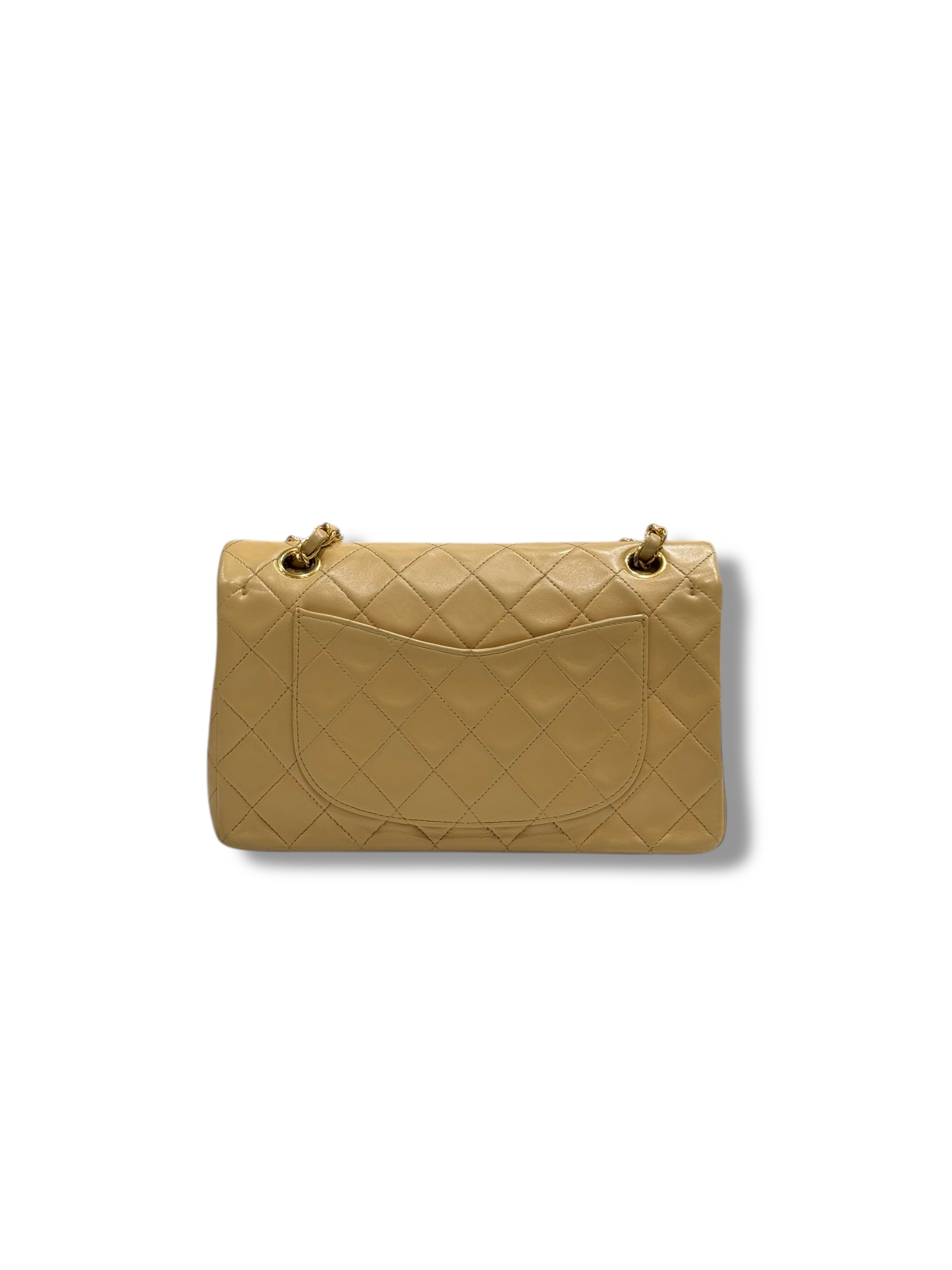 Chanel - sac classique Timeless small cuir Camel