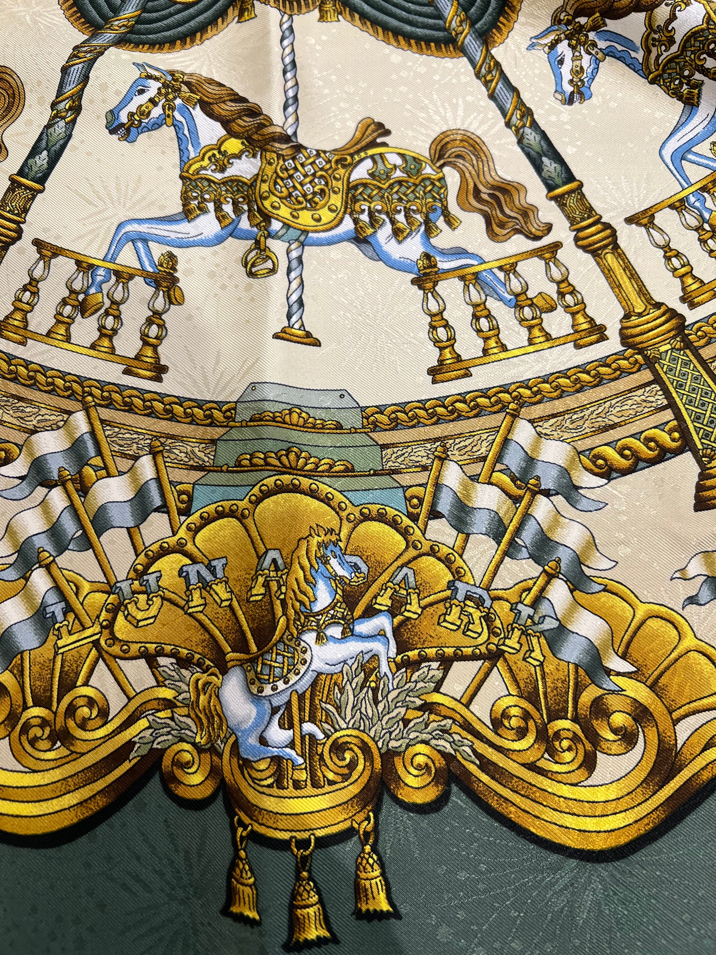 Hermès Carré de soie 90 "Luna Park" | Les Folies d’Eugénie