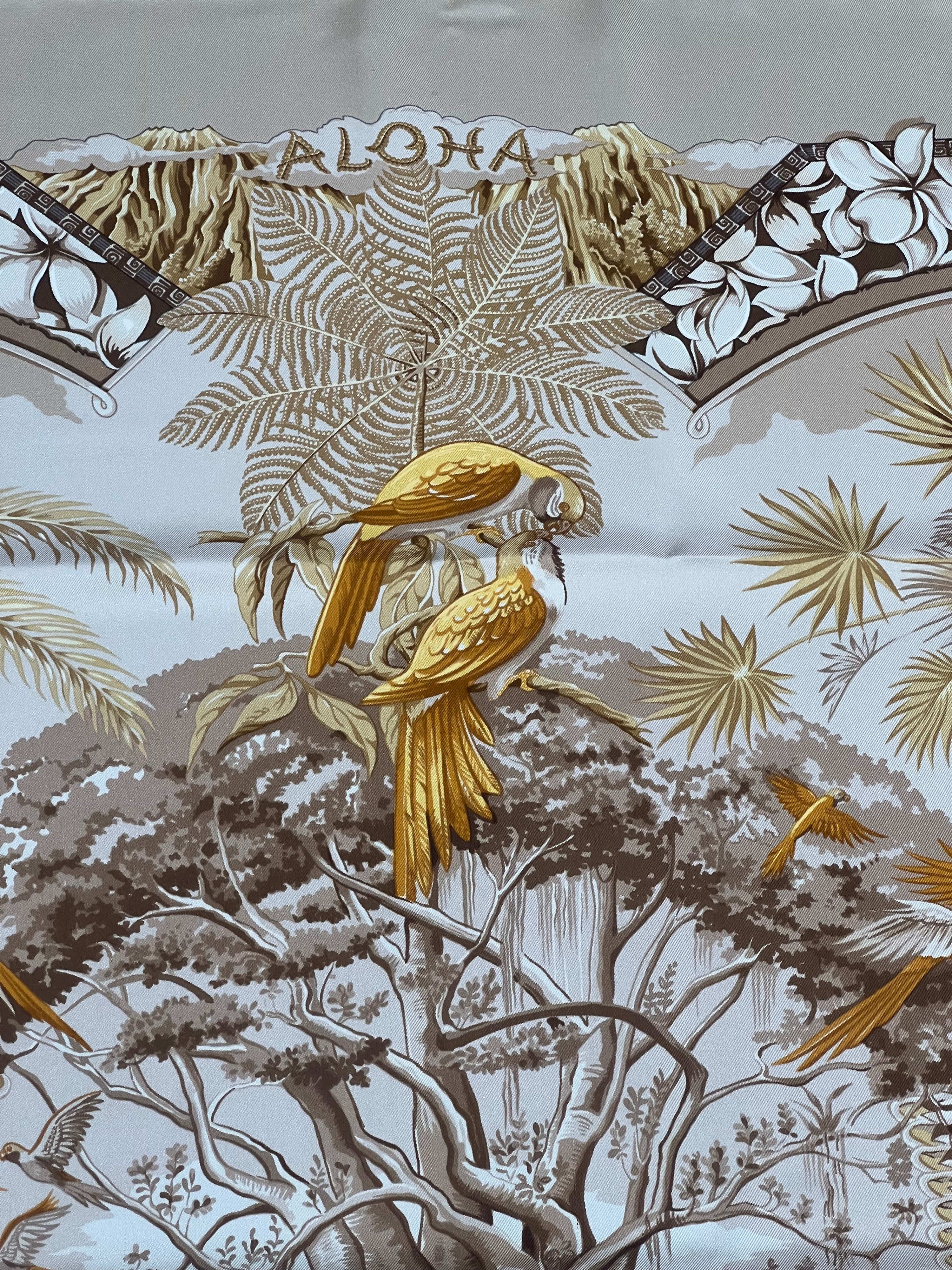Hermès Carré de Soie 90 Aloha | Les Folies d’Eugénie