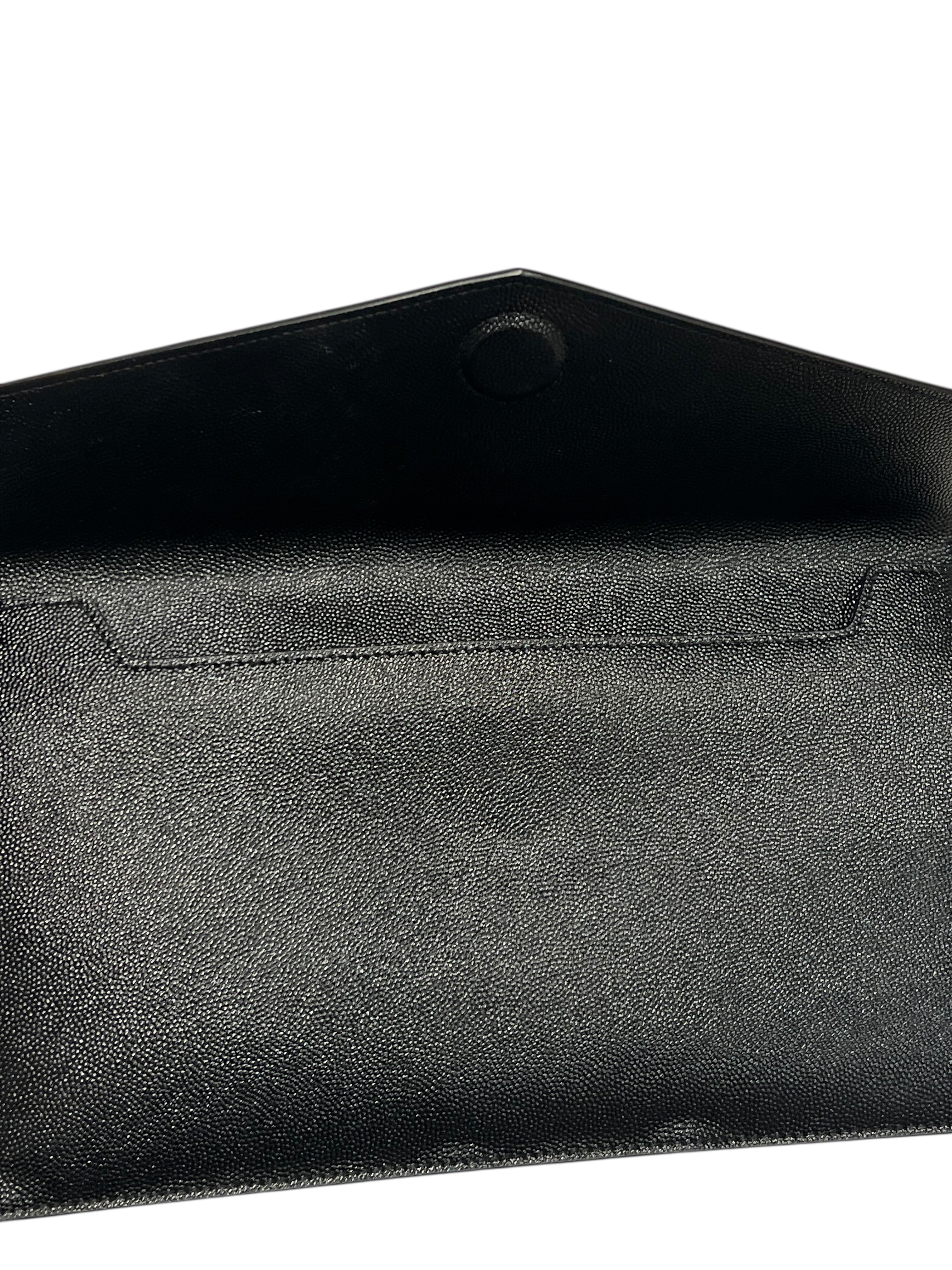 Saint Laurent - pochette uptown cuir noir