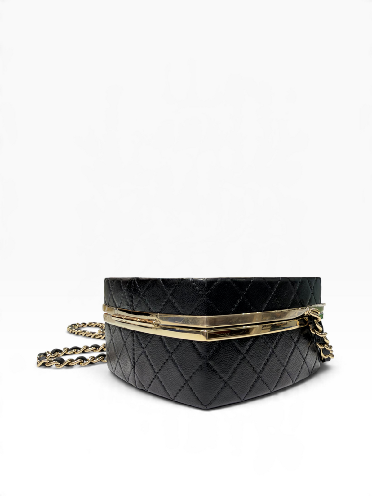 Chanel - Sac Minaudière boite maquillage cuir noir